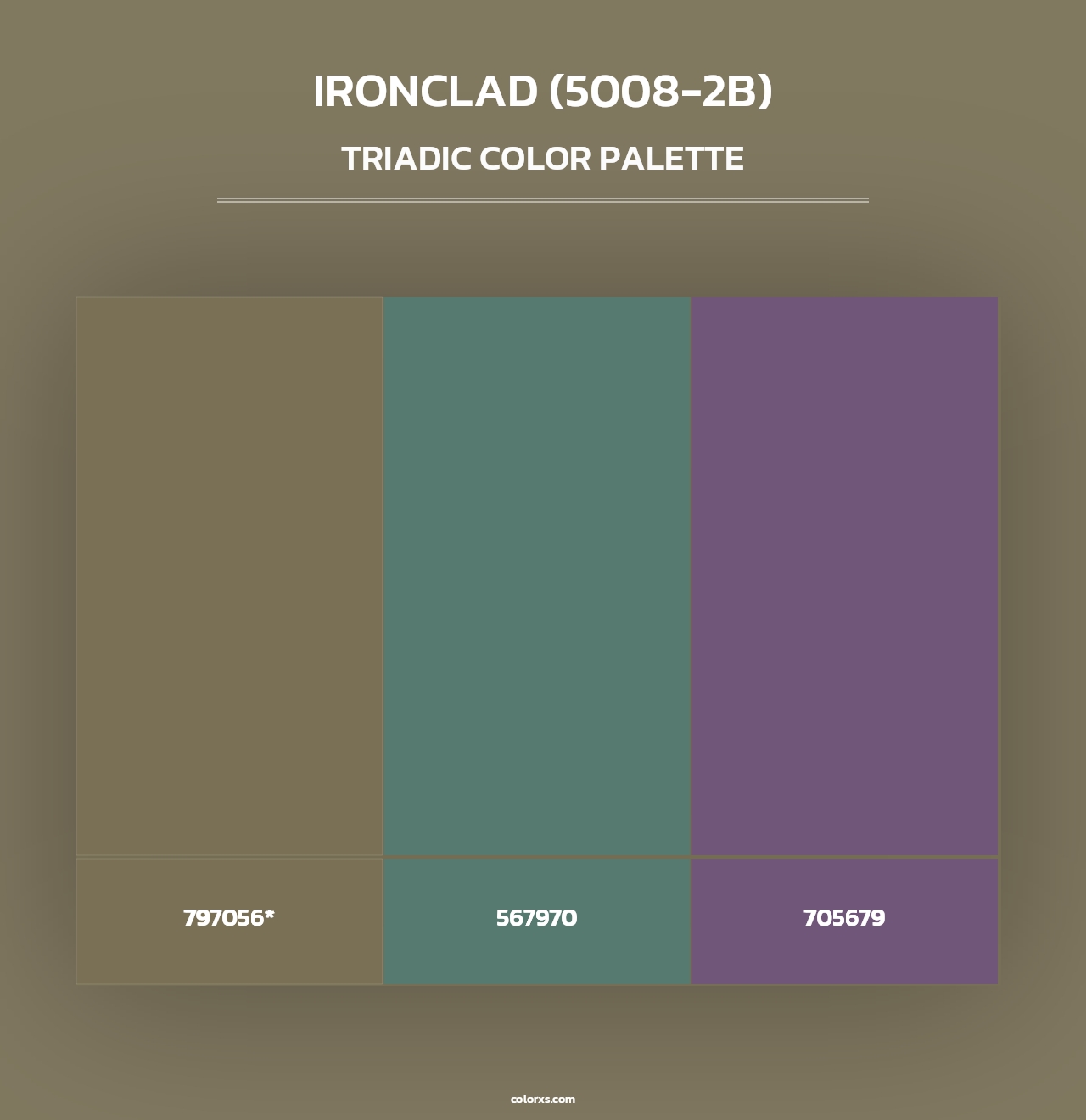 Ironclad (5008-2B) - Triadic Color Palette