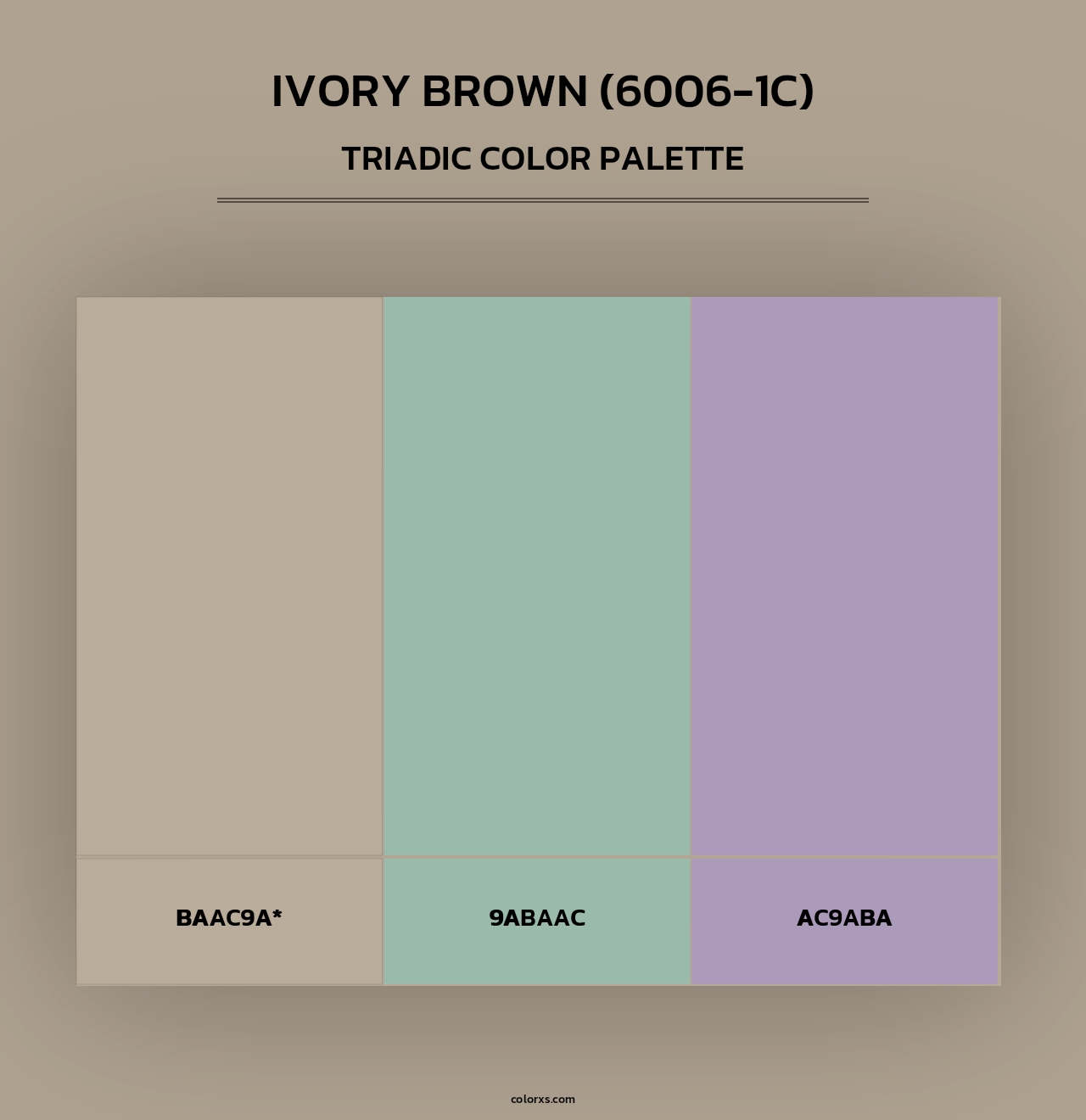 Ivory Brown (6006-1C) - Triadic Color Palette