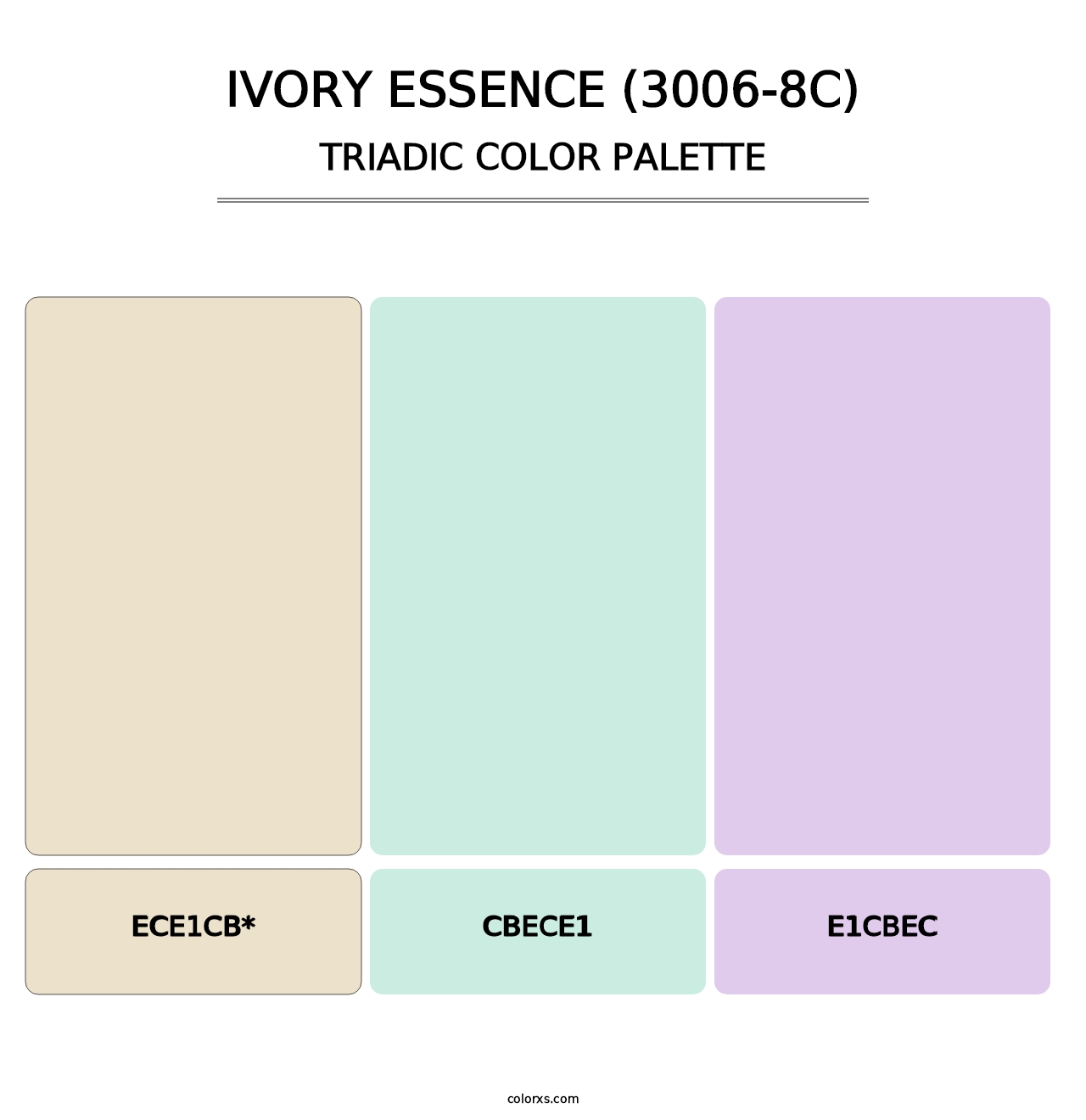 Ivory Essence (3006-8C) - Triadic Color Palette