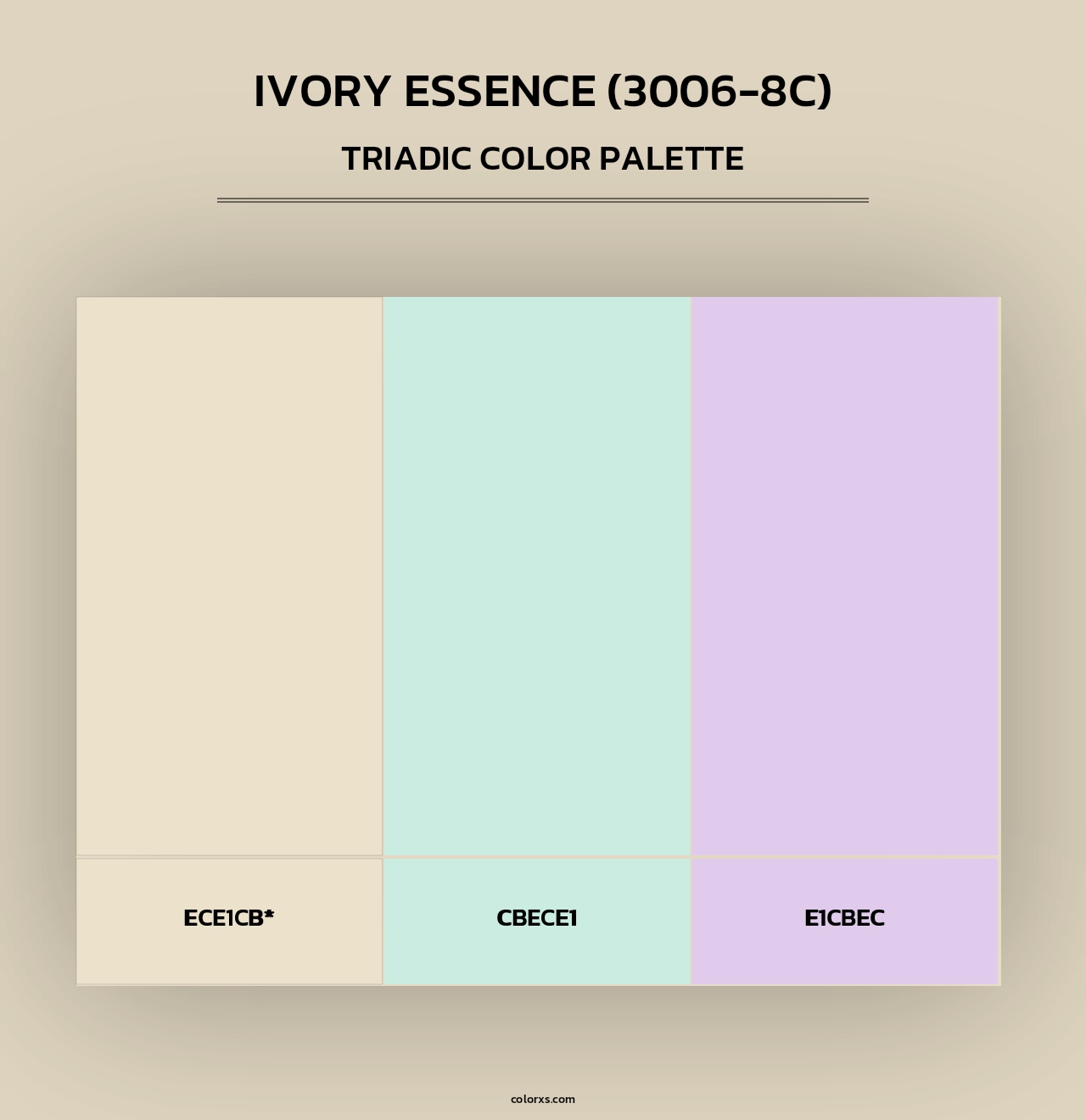 Ivory Essence (3006-8C) - Triadic Color Palette