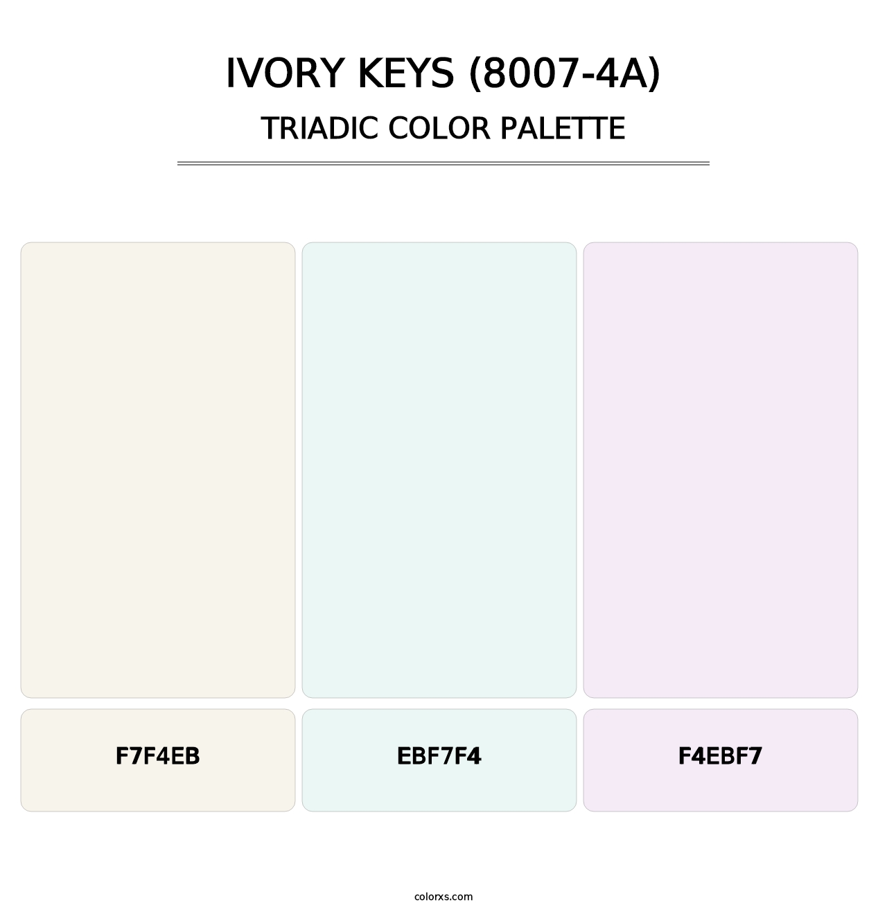 Ivory Keys (8007-4A) - Triadic Color Palette