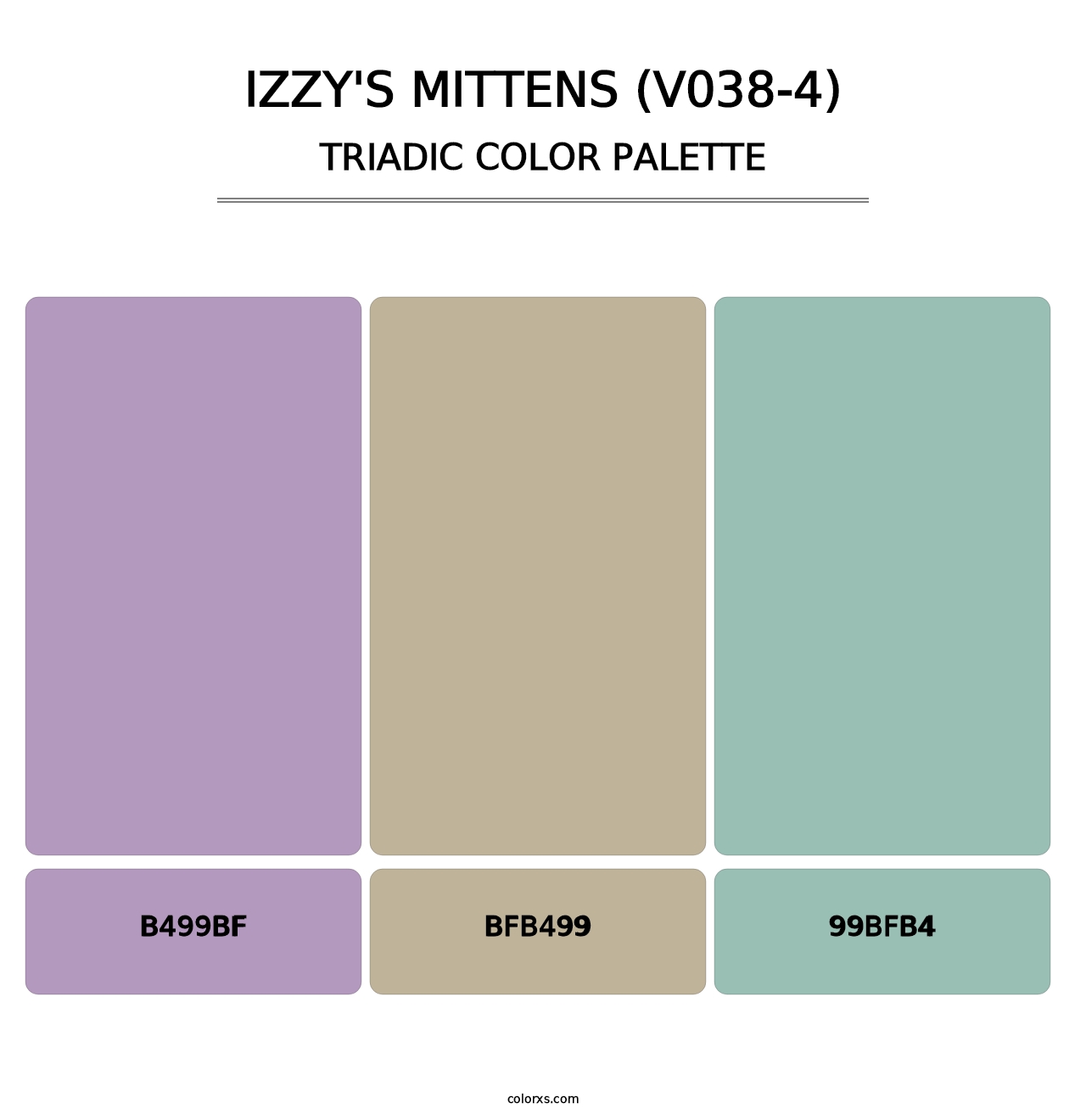 Izzy's Mittens (V038-4) - Triadic Color Palette