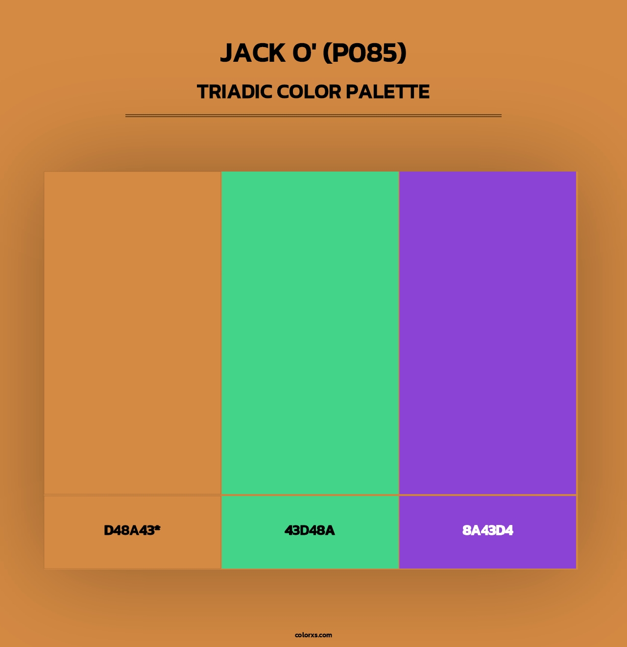Jack O' (P085) - Triadic Color Palette