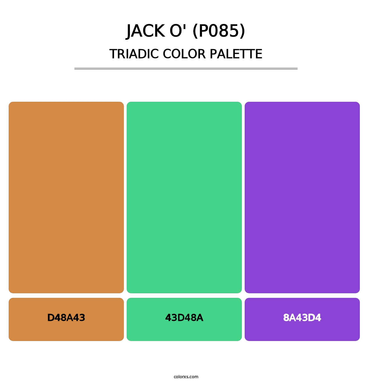 Jack O' (P085) - Triadic Color Palette