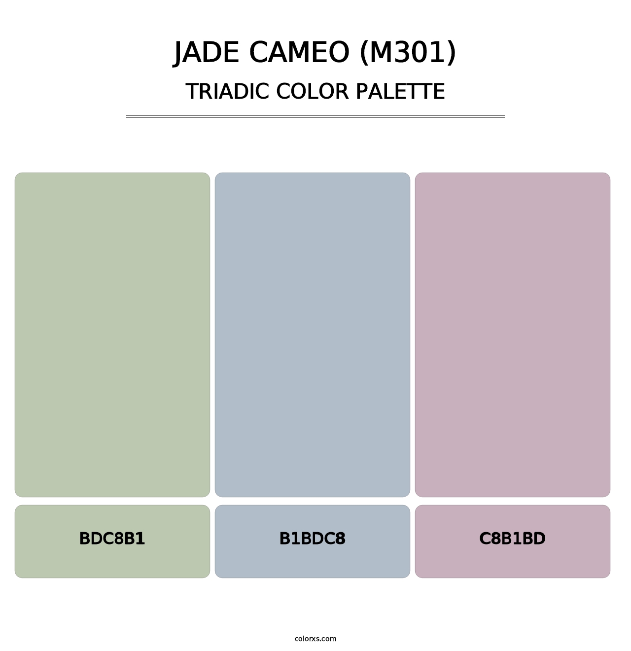 Jade Cameo (M301) - Triadic Color Palette