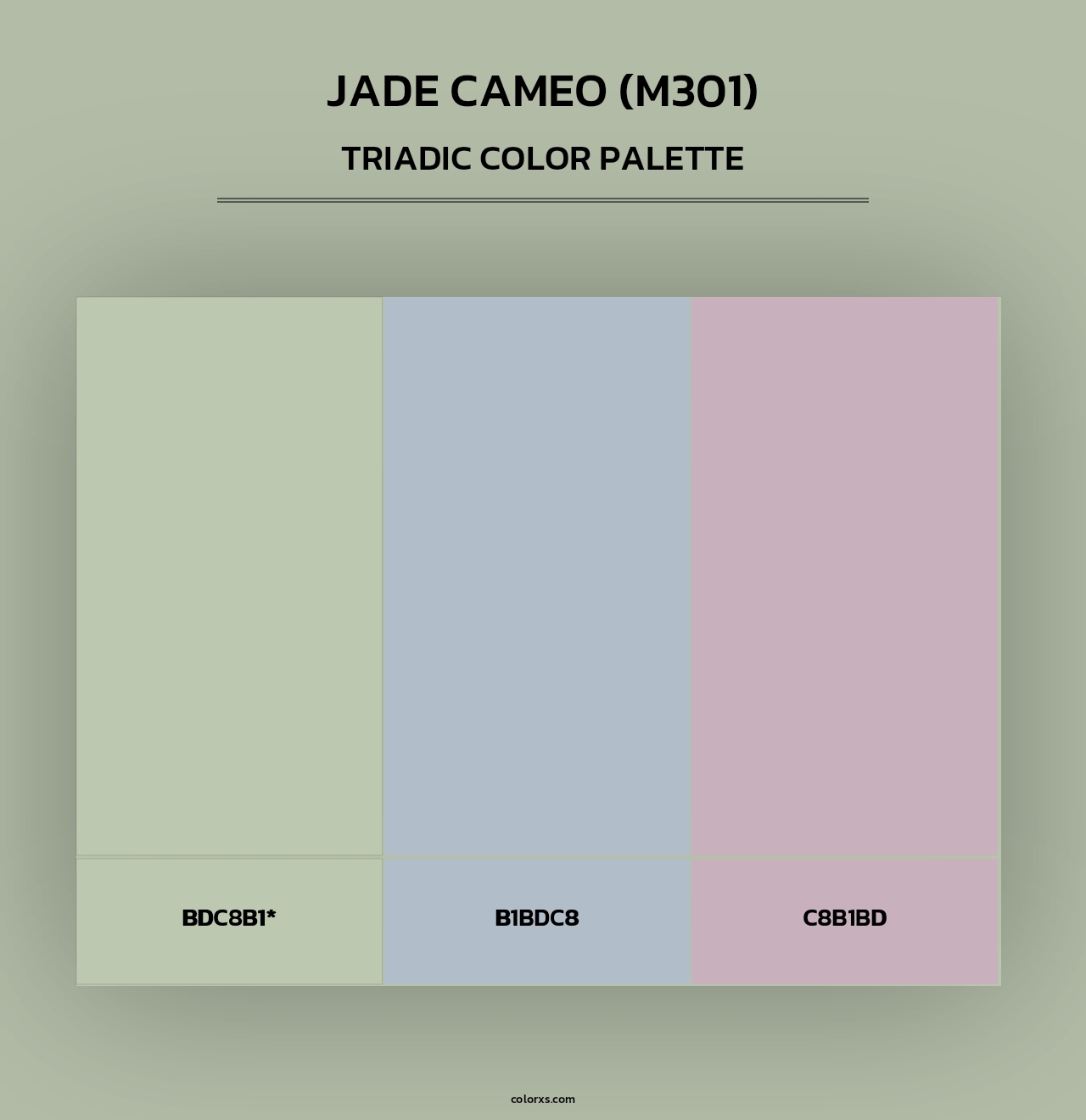Jade Cameo (M301) - Triadic Color Palette