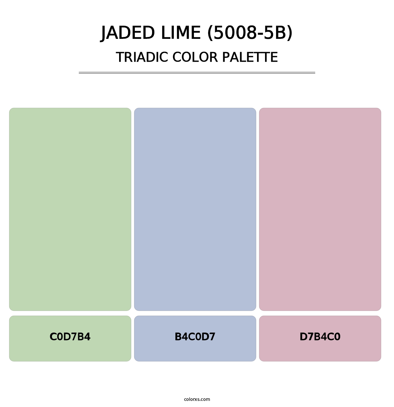 Jaded Lime (5008-5B) - Triadic Color Palette