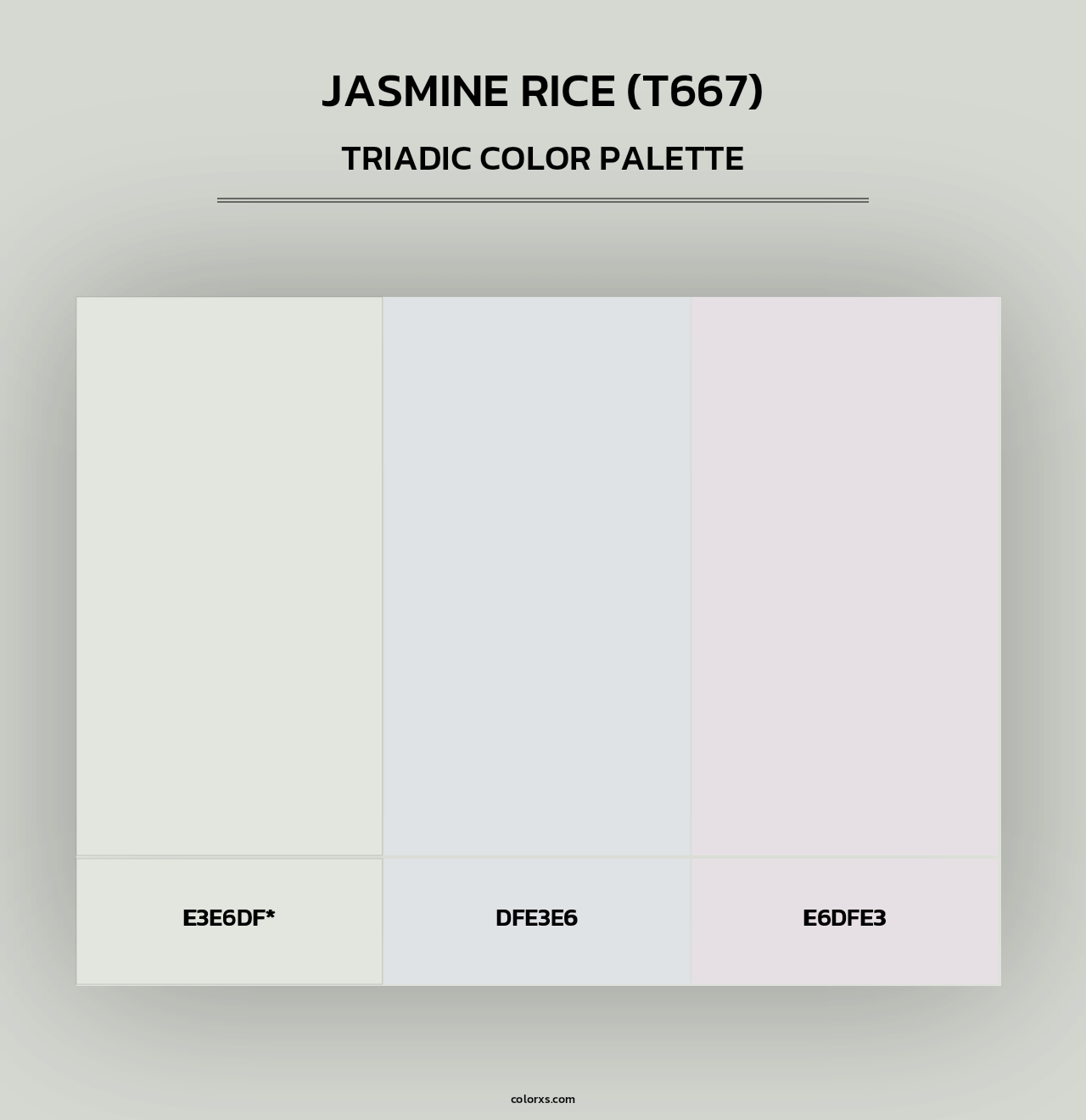 Jasmine Rice (T667) - Triadic Color Palette
