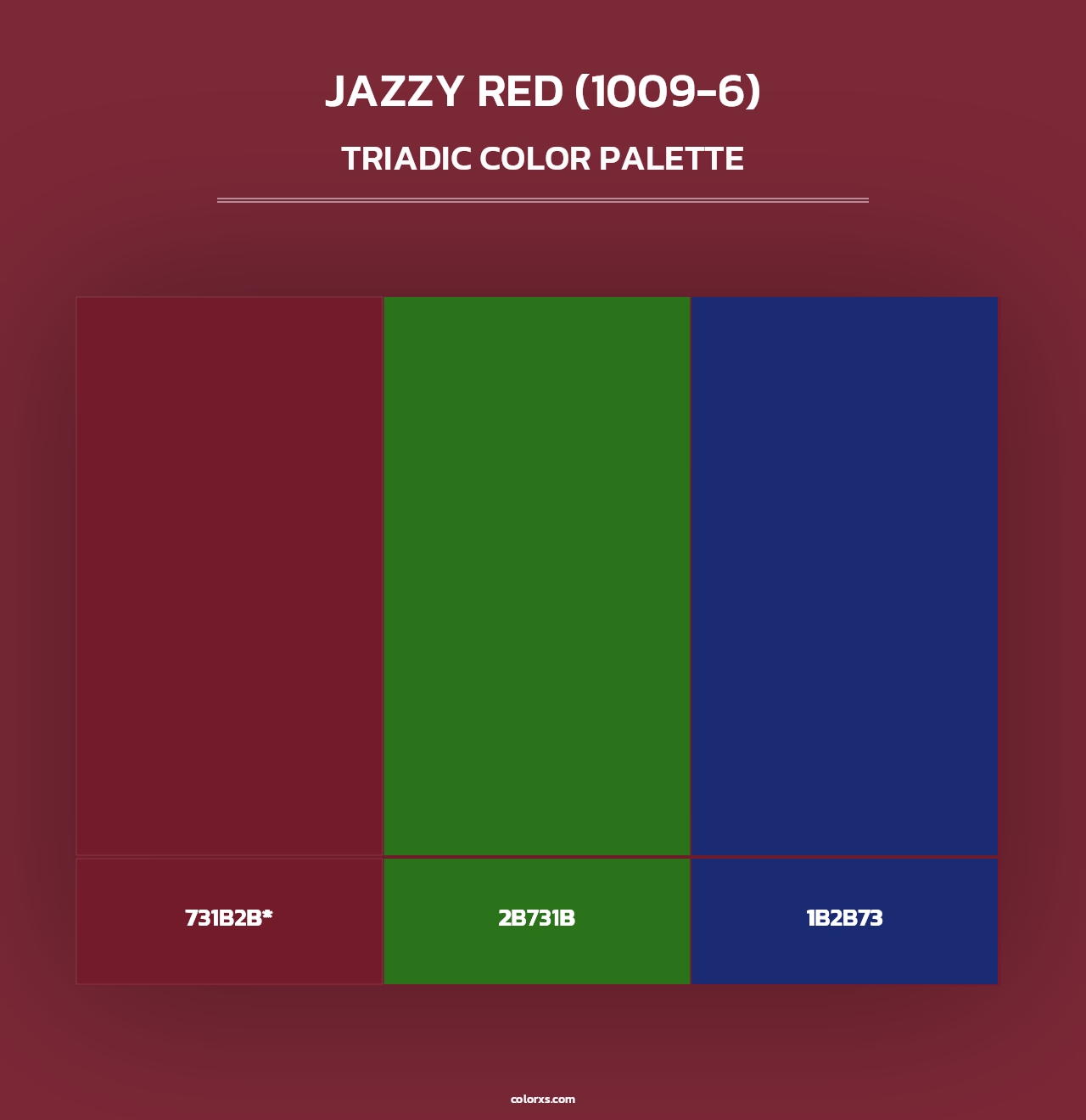 Jazzy Red (1009-6) - Triadic Color Palette
