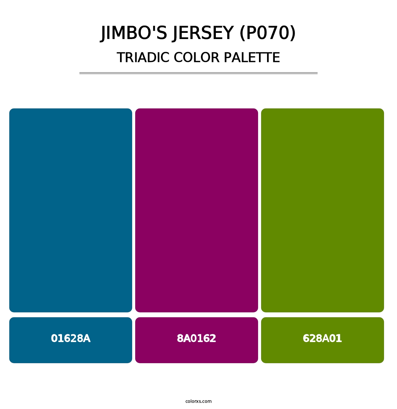 Jimbo's Jersey (P070) - Triadic Color Palette