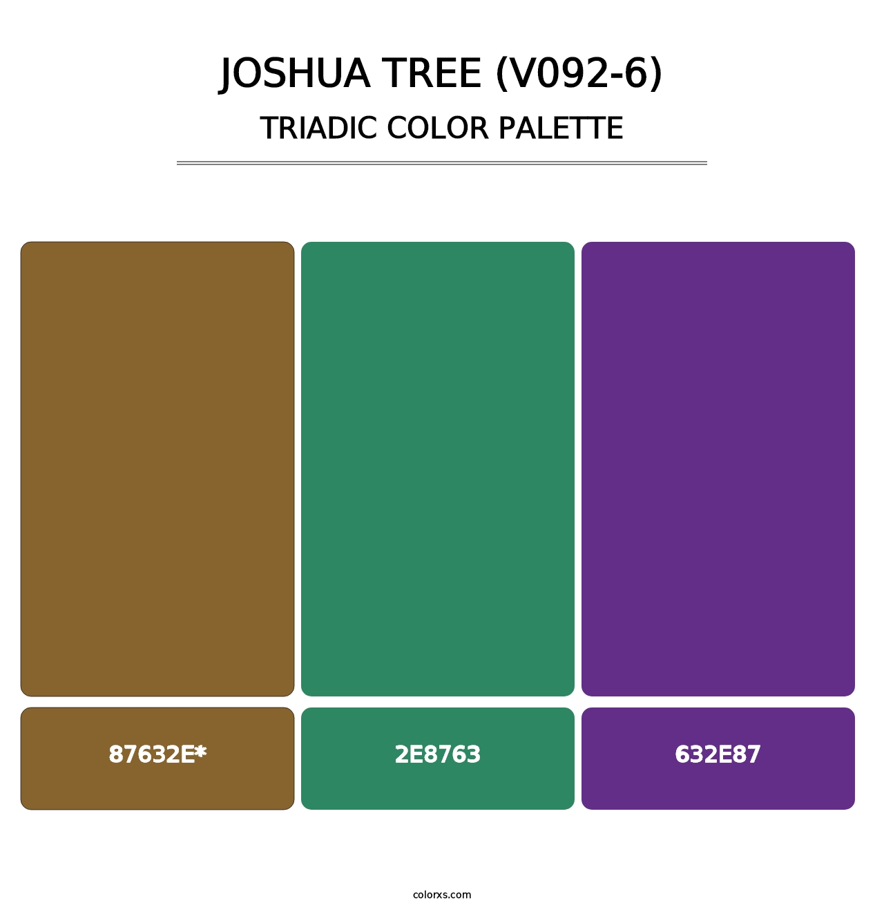 Joshua Tree (V092-6) - Triadic Color Palette