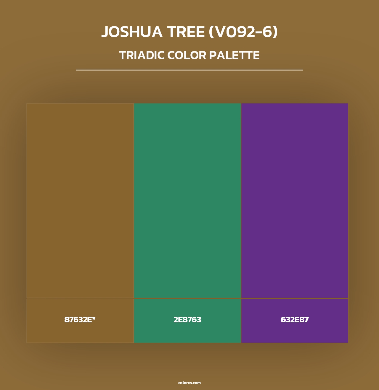 Joshua Tree (V092-6) - Triadic Color Palette