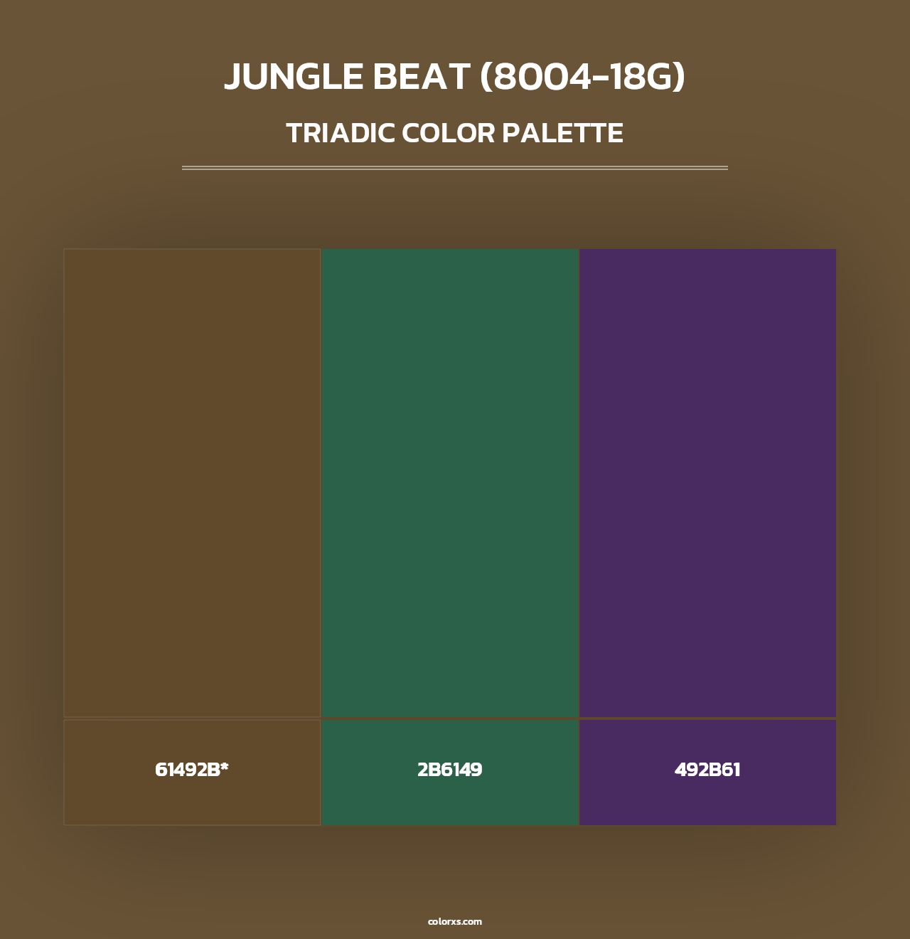 Jungle Beat (8004-18G) - Triadic Color Palette