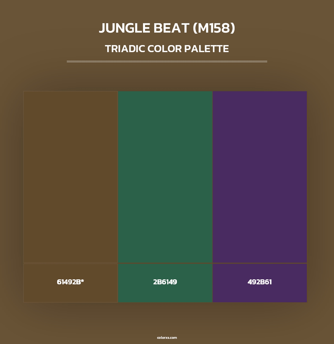 Jungle Beat (M158) - Triadic Color Palette