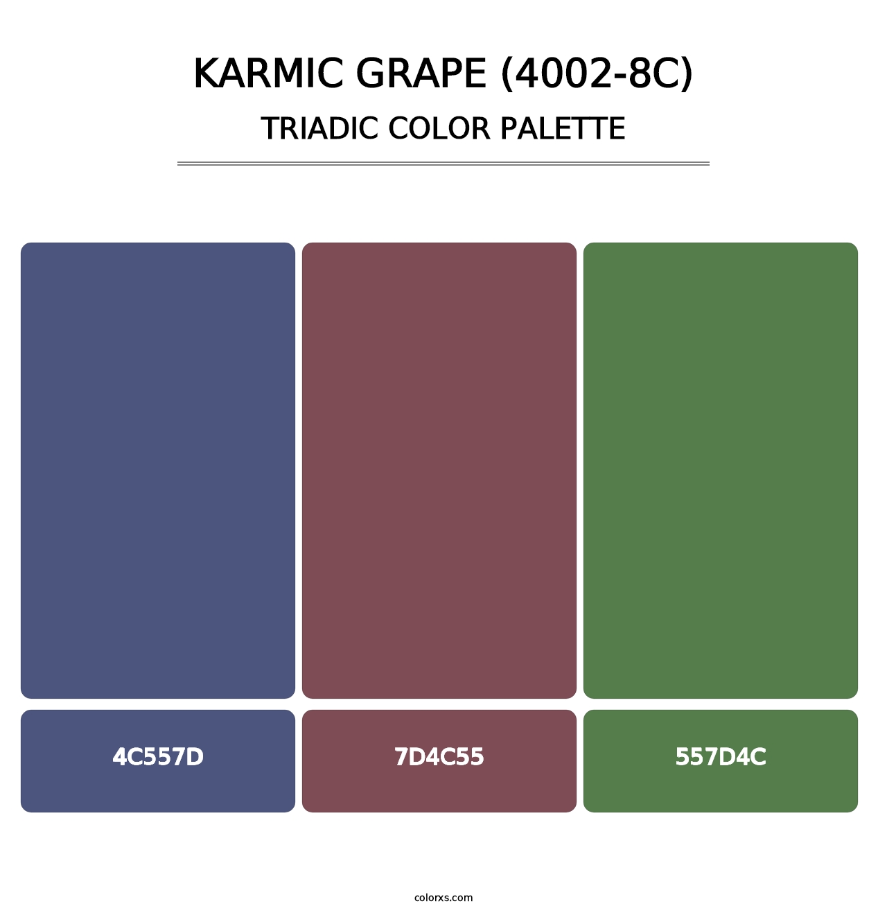 Karmic Grape (4002-8C) - Triadic Color Palette