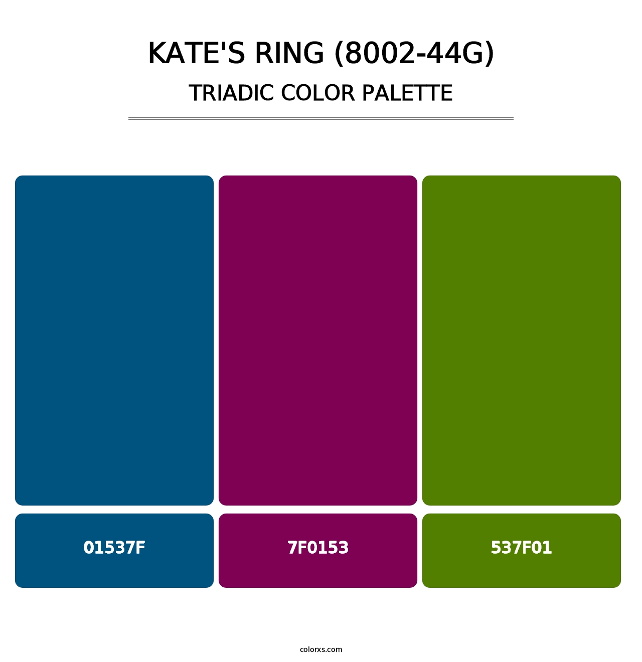 Kate's Ring (8002-44G) - Triadic Color Palette