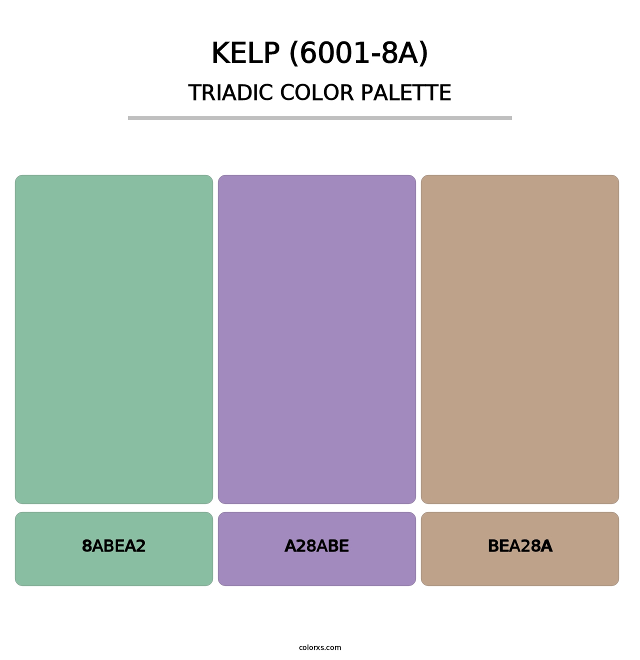 Kelp (6001-8A) - Triadic Color Palette