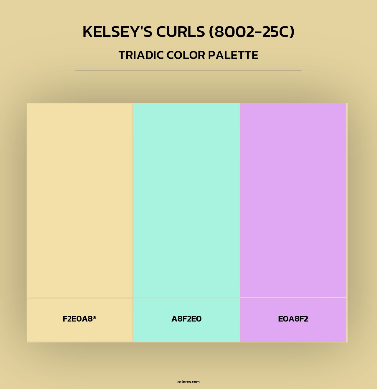 Kelsey's Curls (8002-25C) - Triadic Color Palette