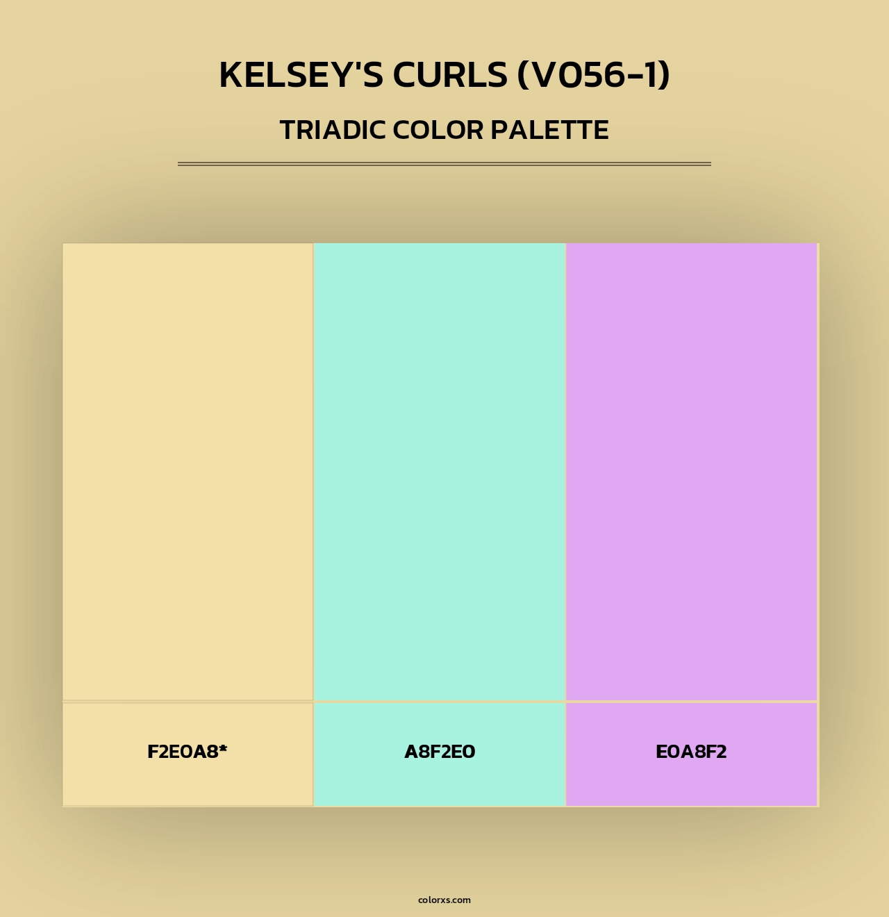 Kelsey's Curls (V056-1) - Triadic Color Palette