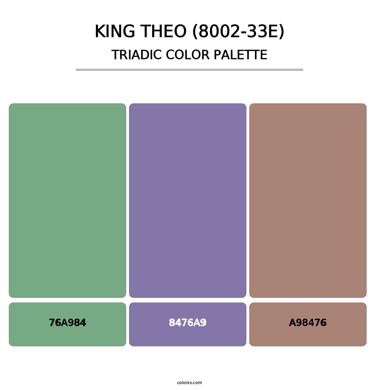 King Theo (8002-33E) - Triadic Color Palette