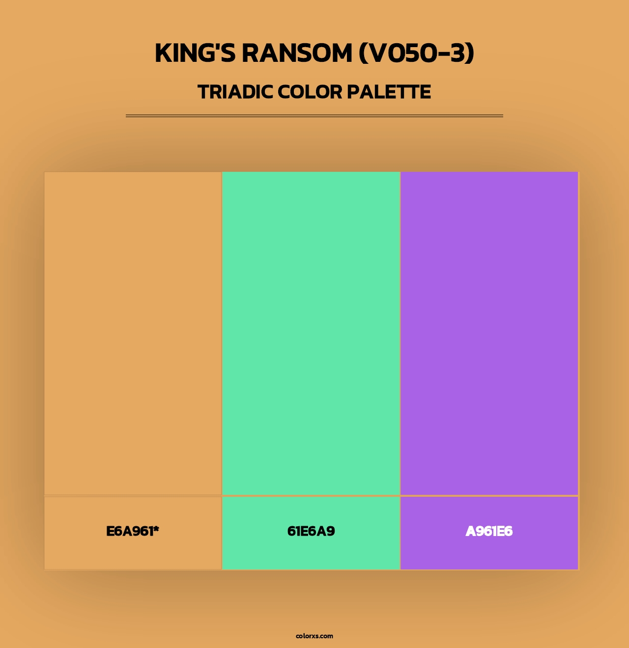 King's Ransom (V050-3) - Triadic Color Palette
