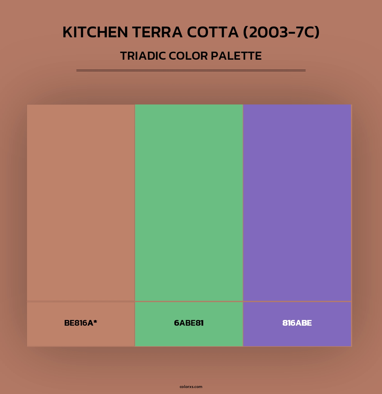 Kitchen Terra Cotta (2003-7C) - Triadic Color Palette