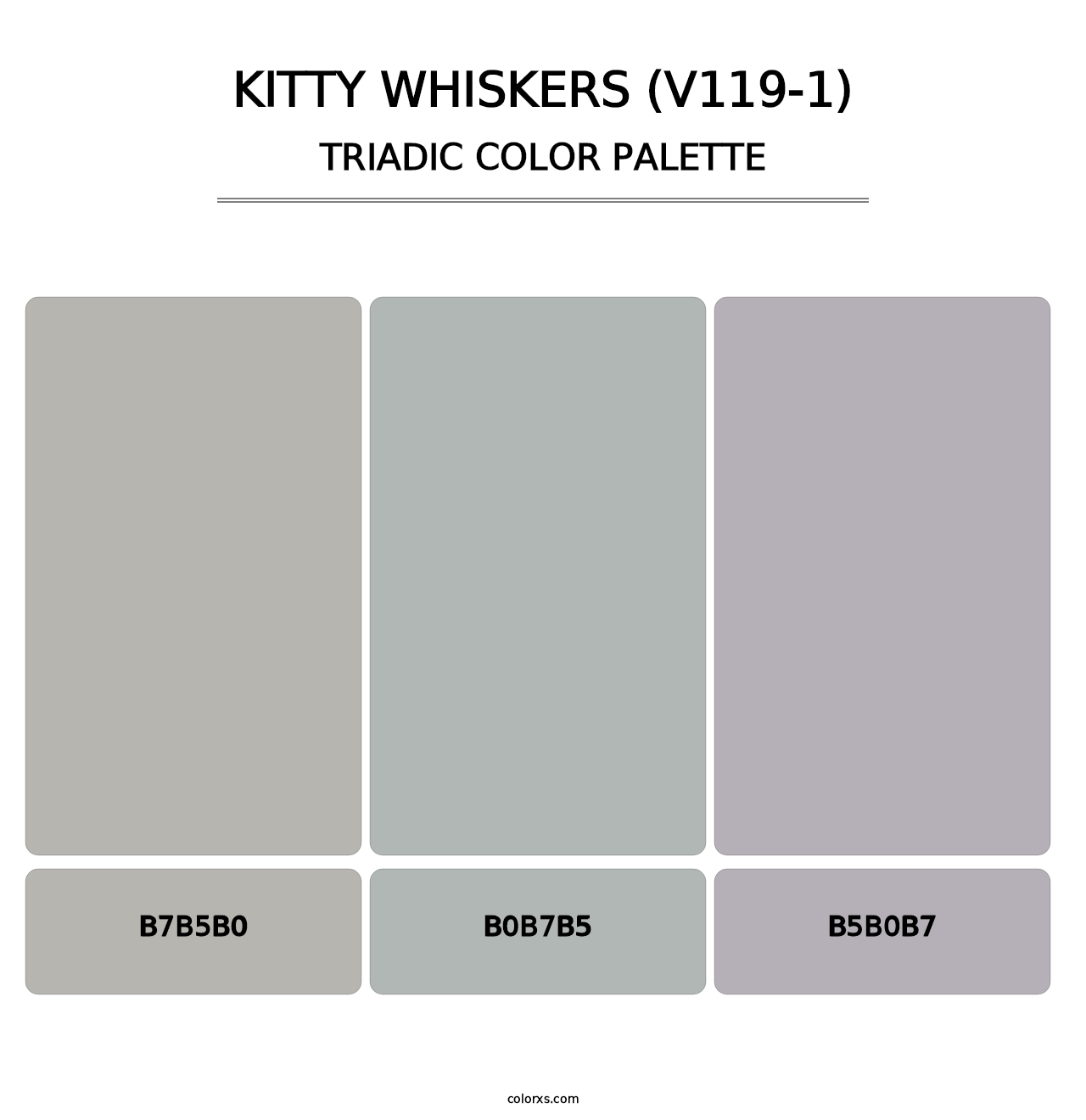 Kitty Whiskers (V119-1) - Triadic Color Palette