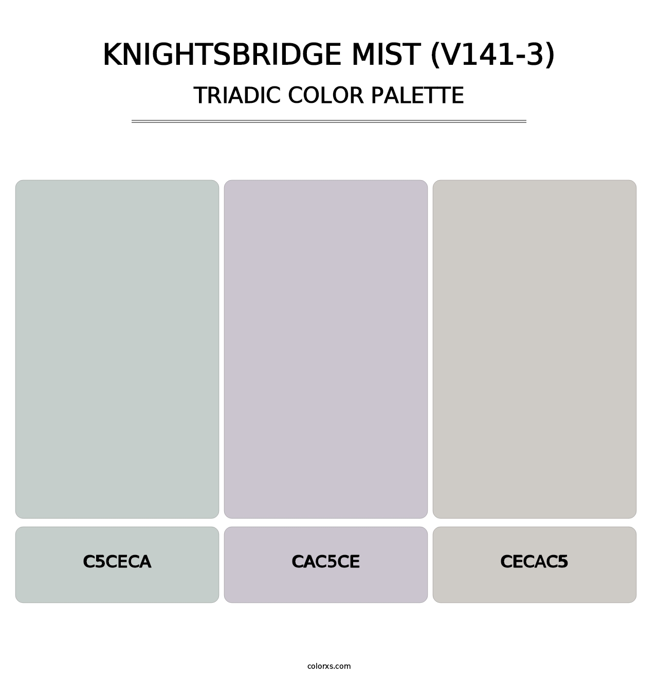 Knightsbridge Mist (V141-3) - Triadic Color Palette