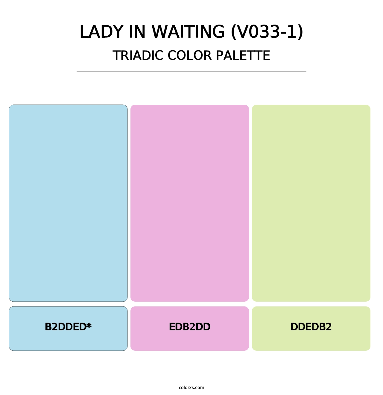 Lady in Waiting (V033-1) - Triadic Color Palette