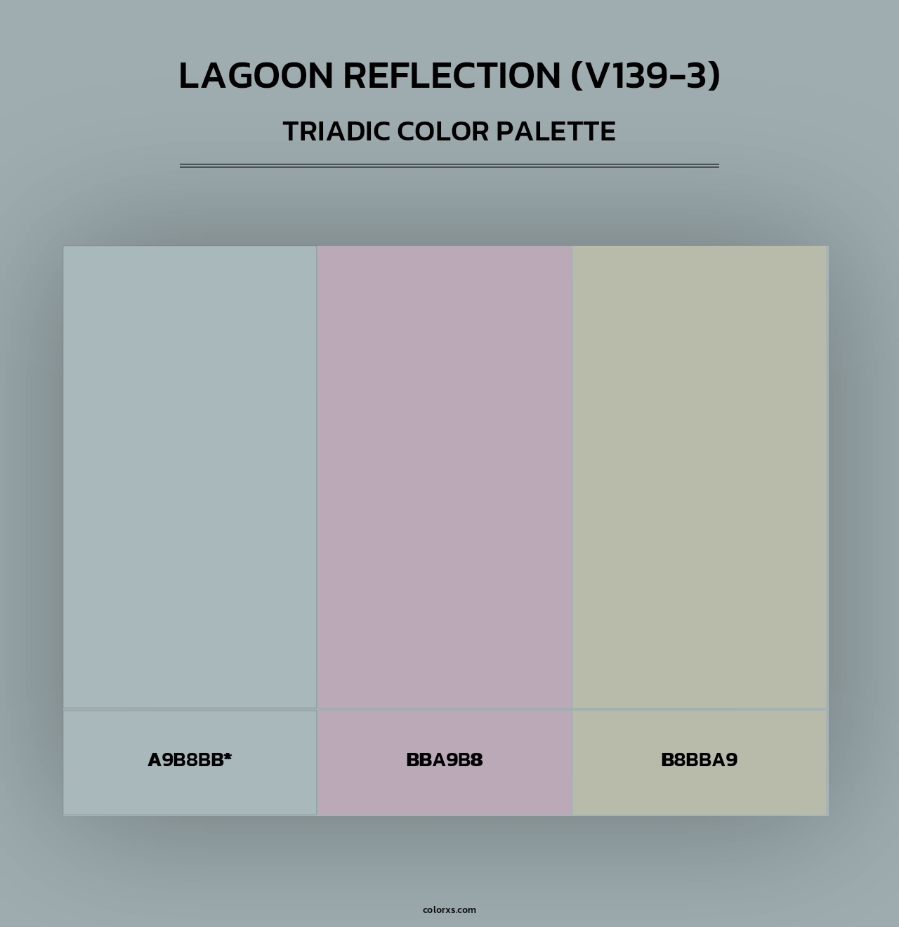 Lagoon Reflection (V139-3) - Triadic Color Palette