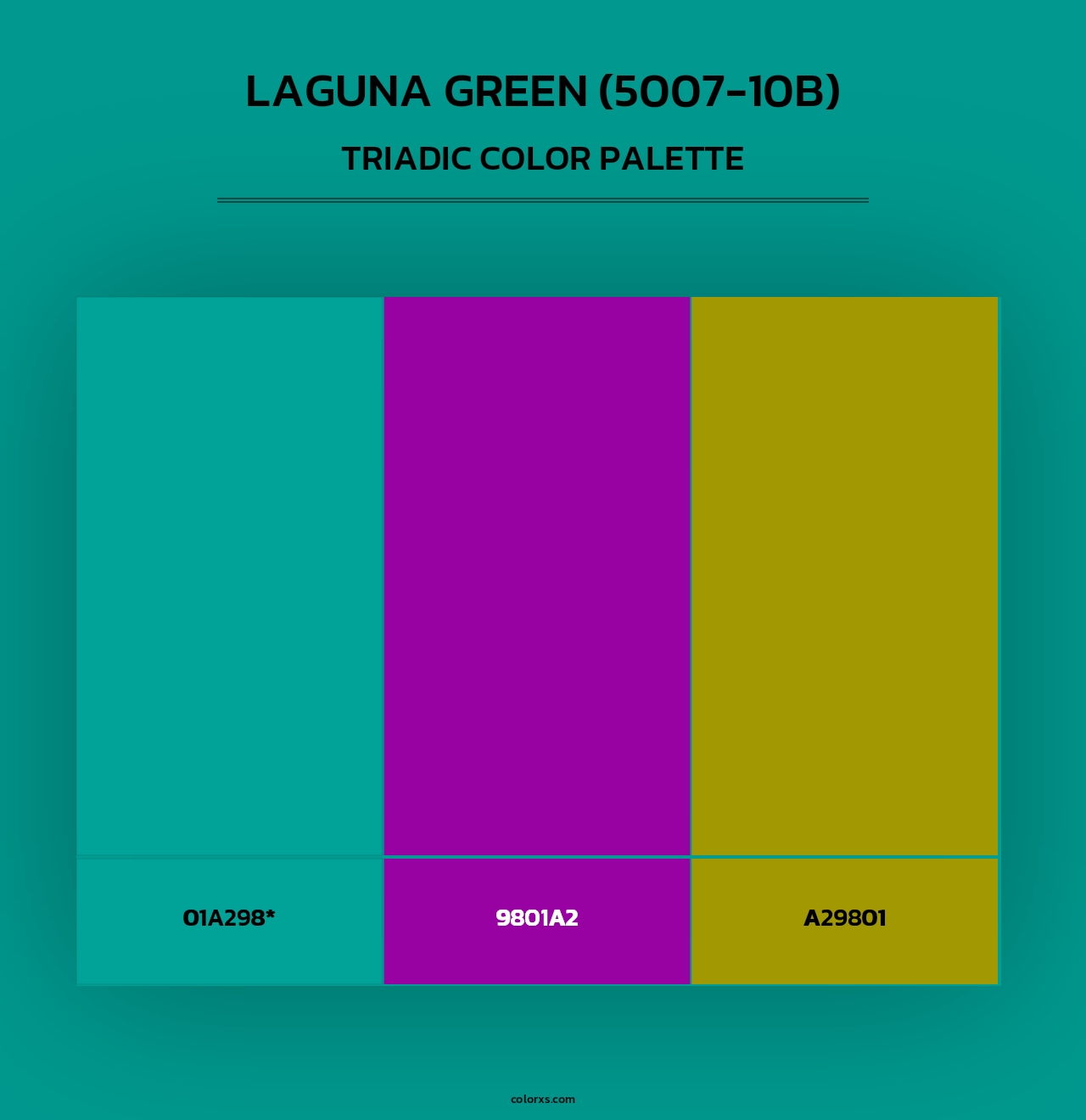 Laguna Green (5007-10B) - Triadic Color Palette