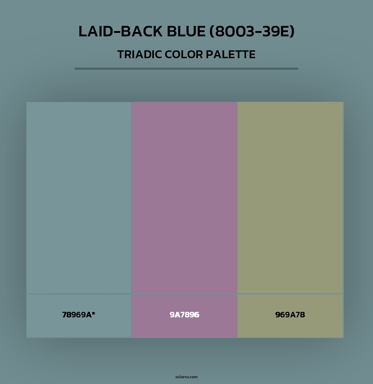 Laid-Back Blue (8003-39E) - Triadic Color Palette