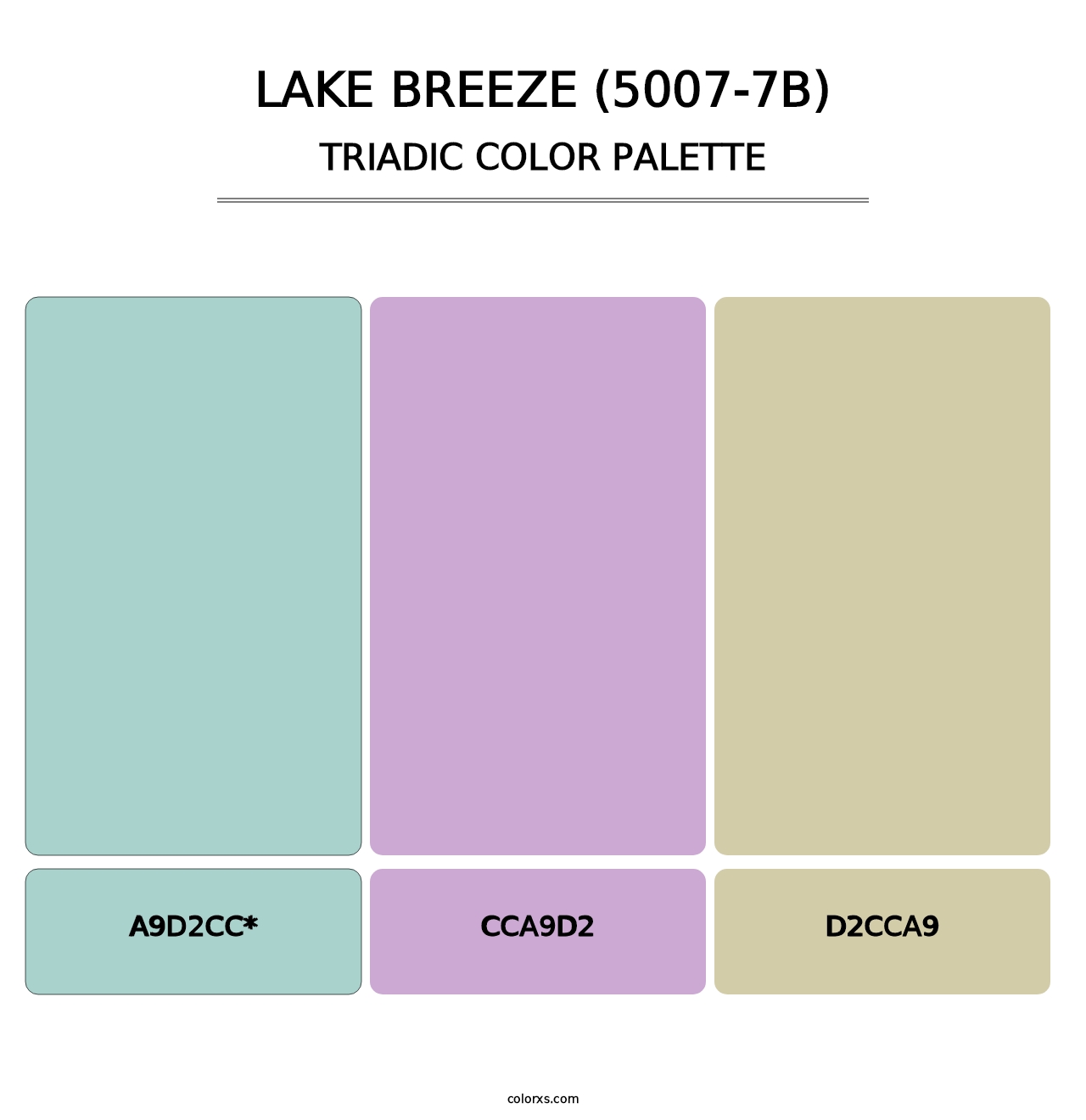 Lake Breeze (5007-7B) - Triadic Color Palette