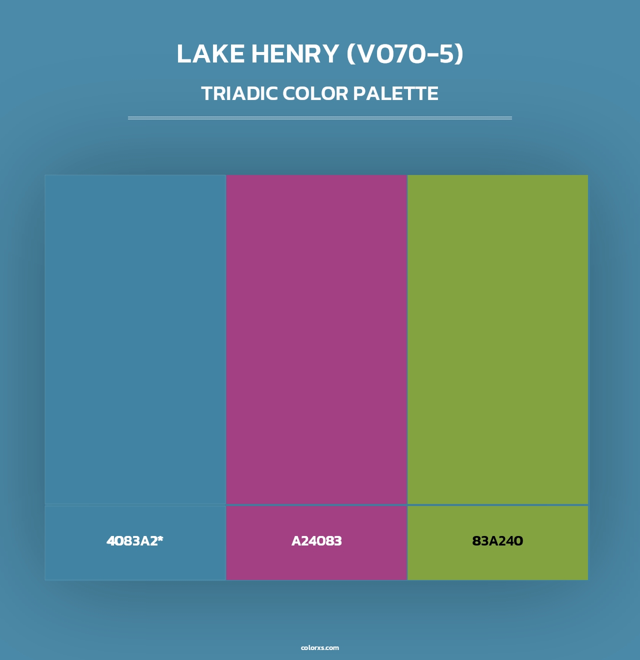 Lake Henry (V070-5) - Triadic Color Palette