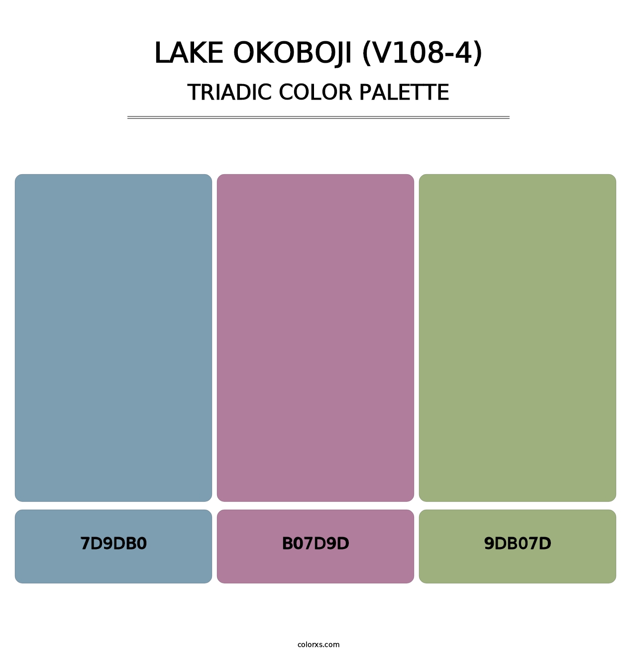 Lake Okoboji (V108-4) - Triadic Color Palette