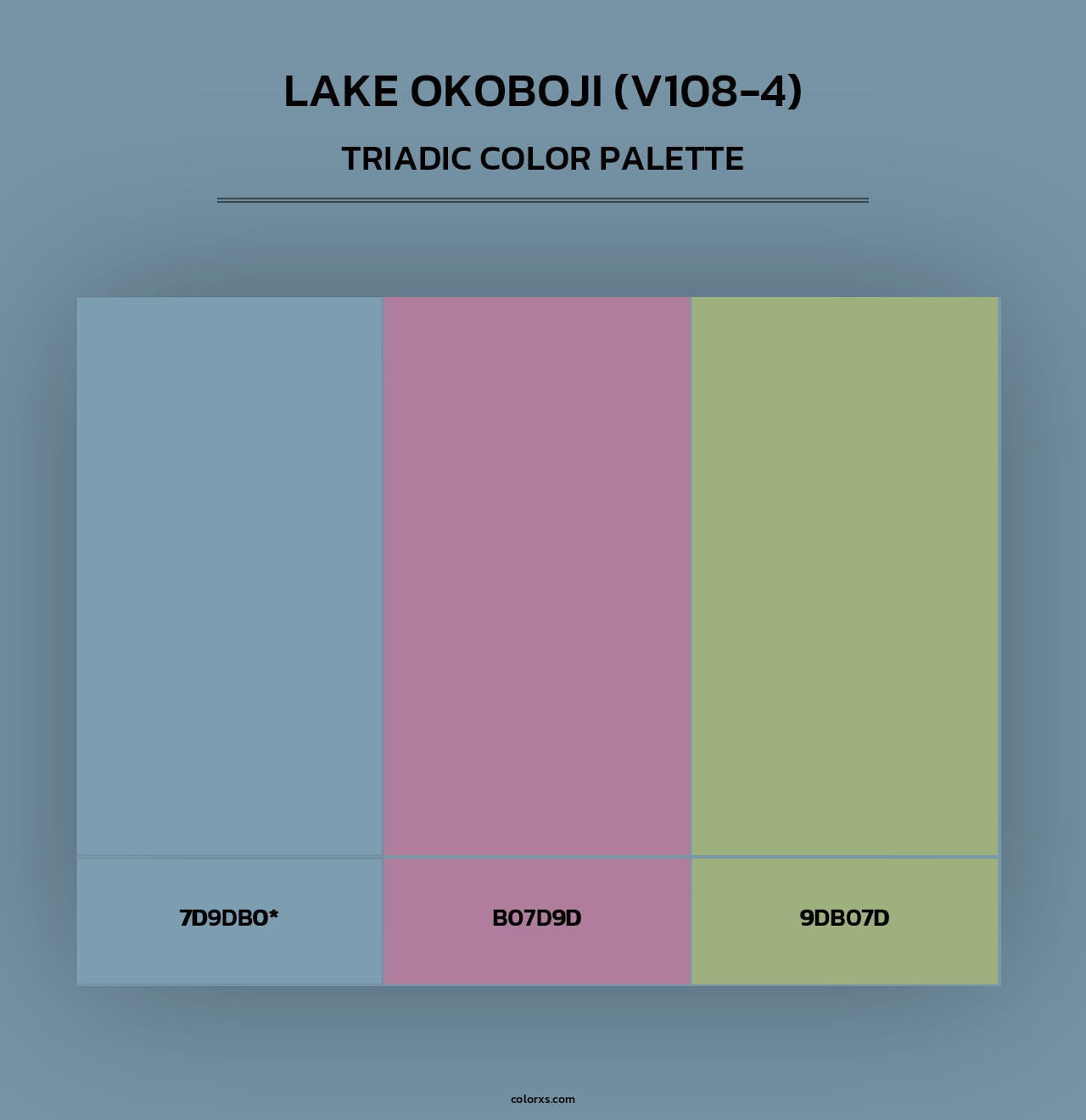 Lake Okoboji (V108-4) - Triadic Color Palette