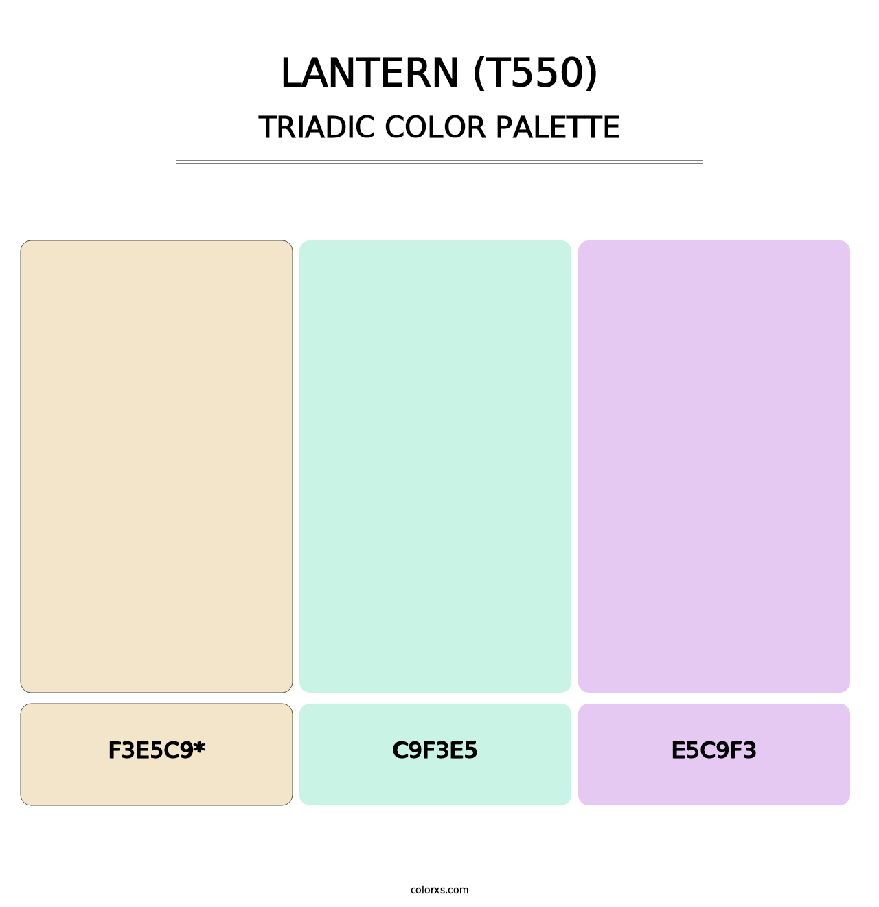 Lantern (T550) - Triadic Color Palette