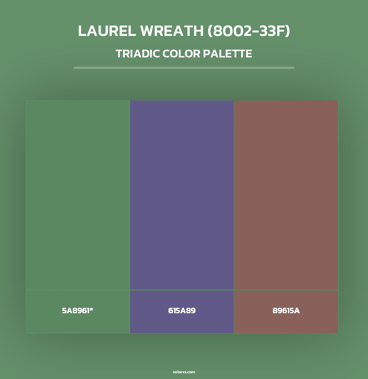 Laurel Wreath (8002-33F) - Triadic Color Palette