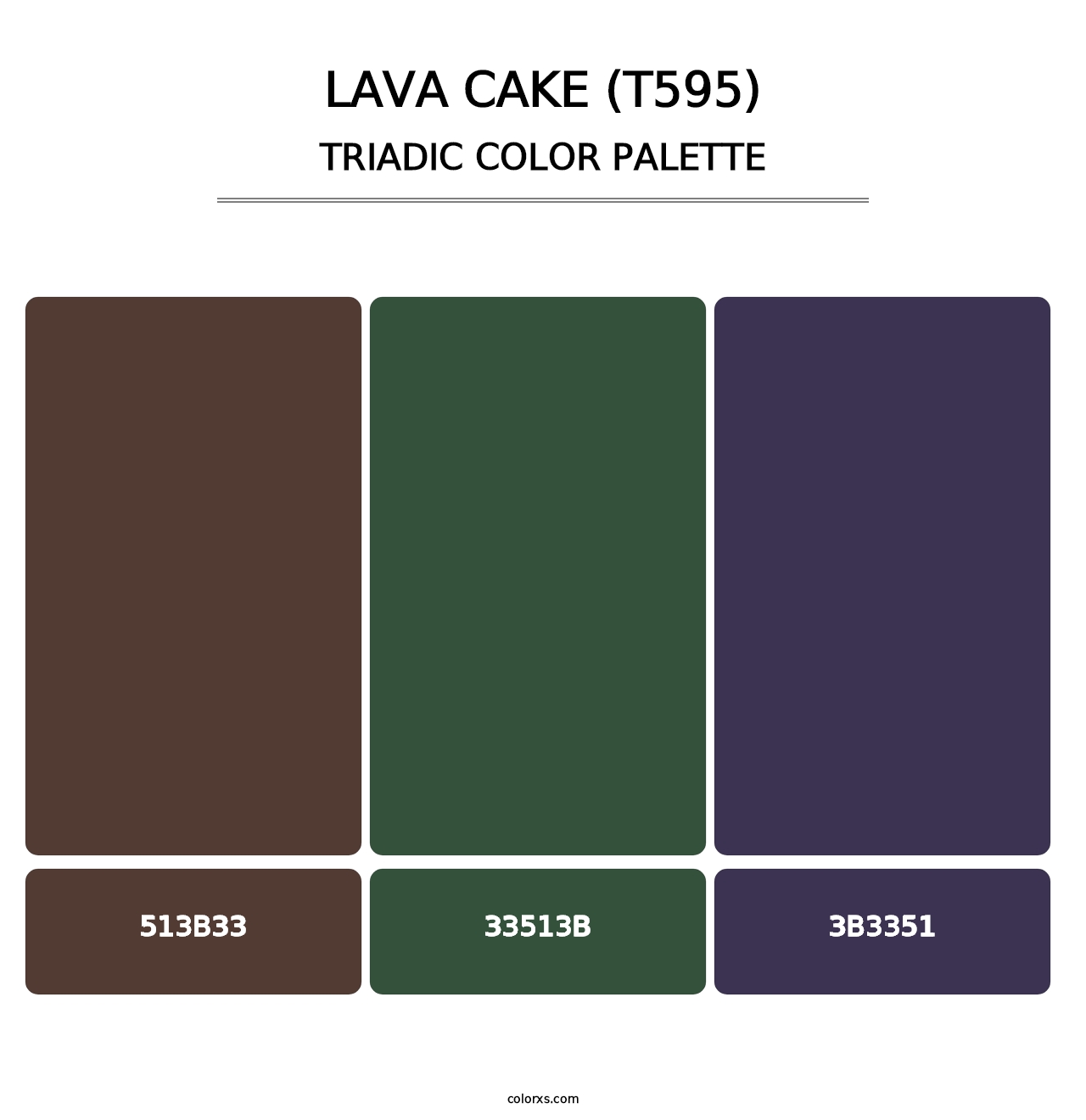 Lava Cake (T595) - Triadic Color Palette