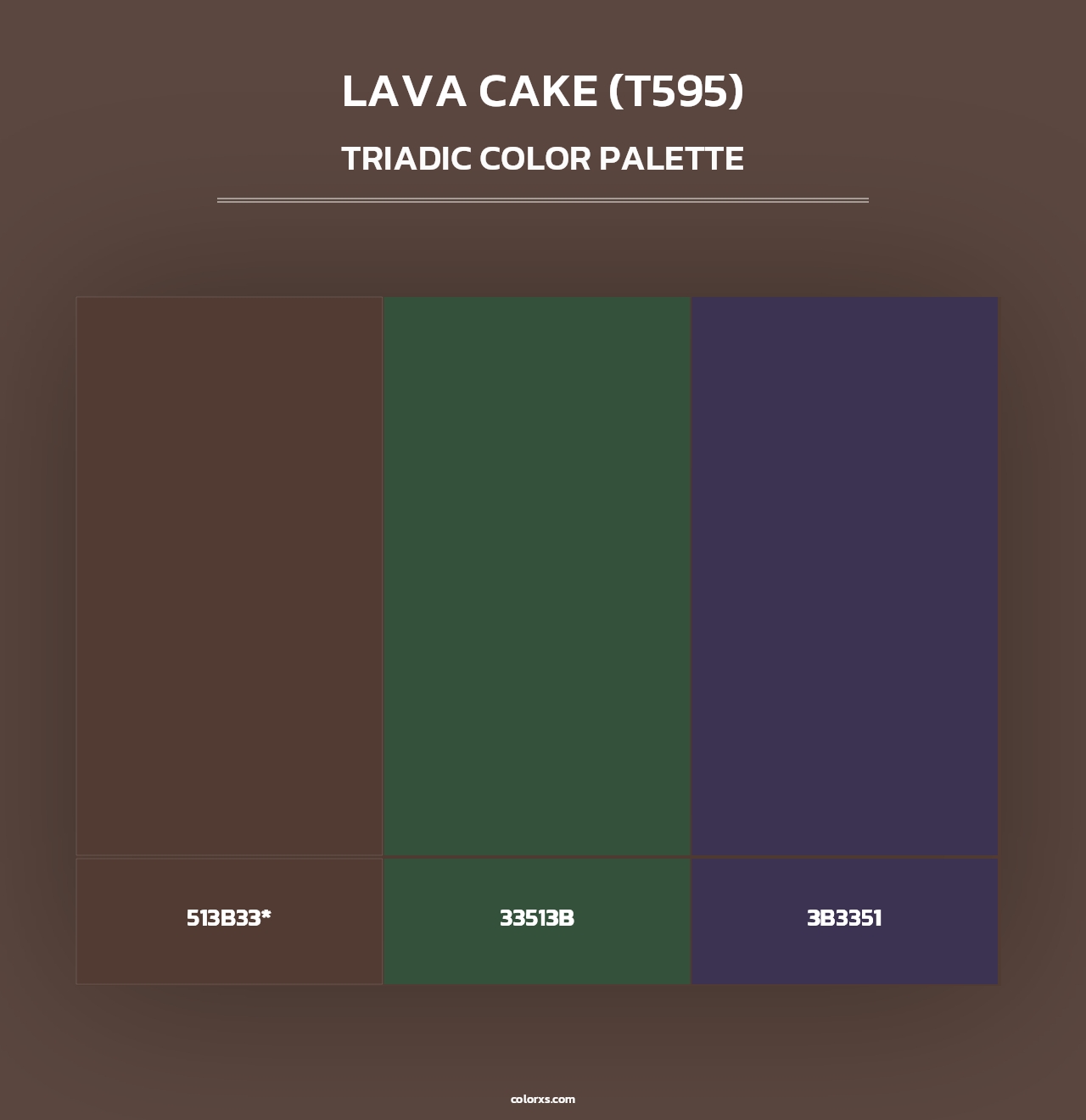 Lava Cake (T595) - Triadic Color Palette