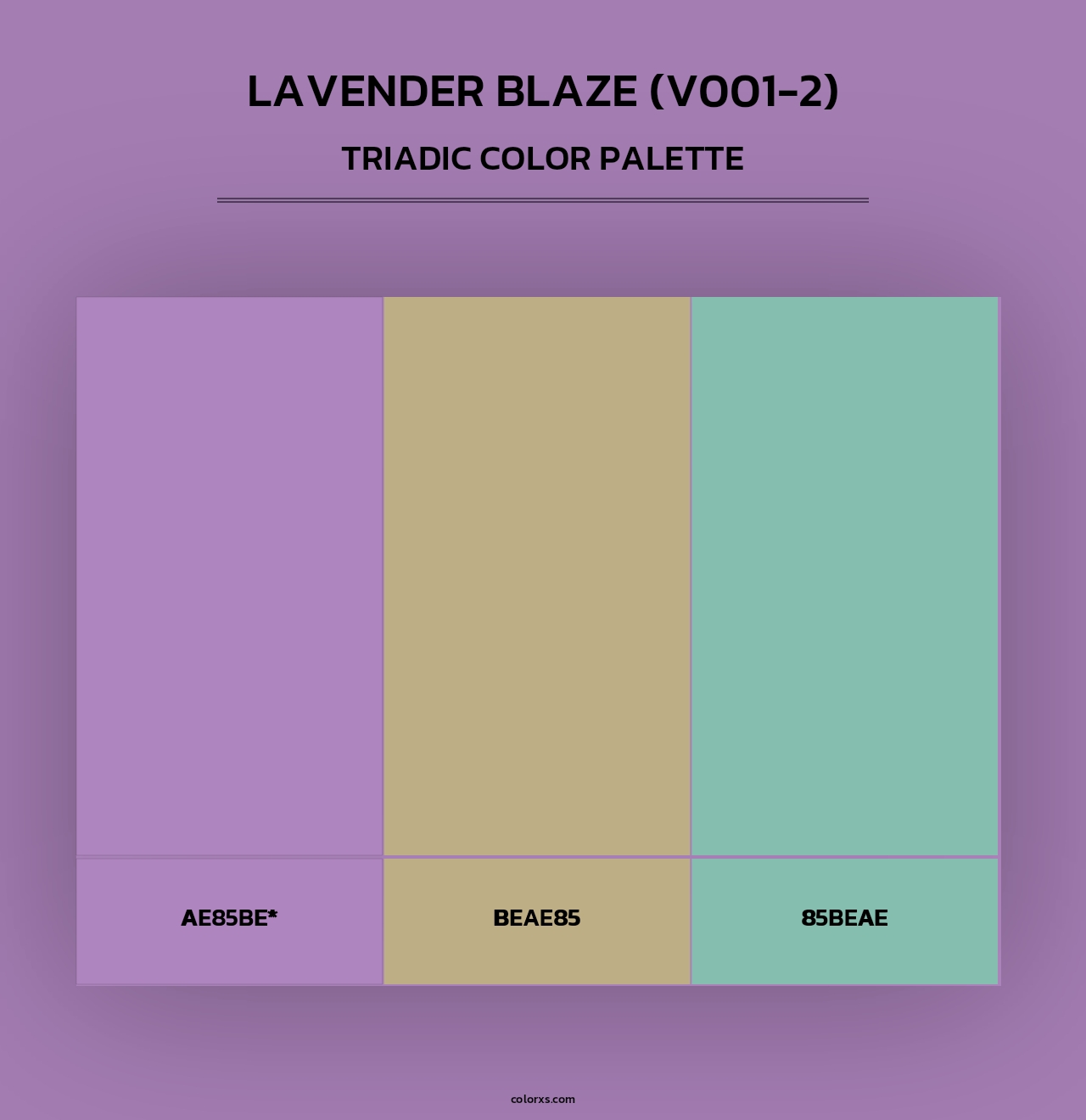 Lavender Blaze (V001-2) - Triadic Color Palette