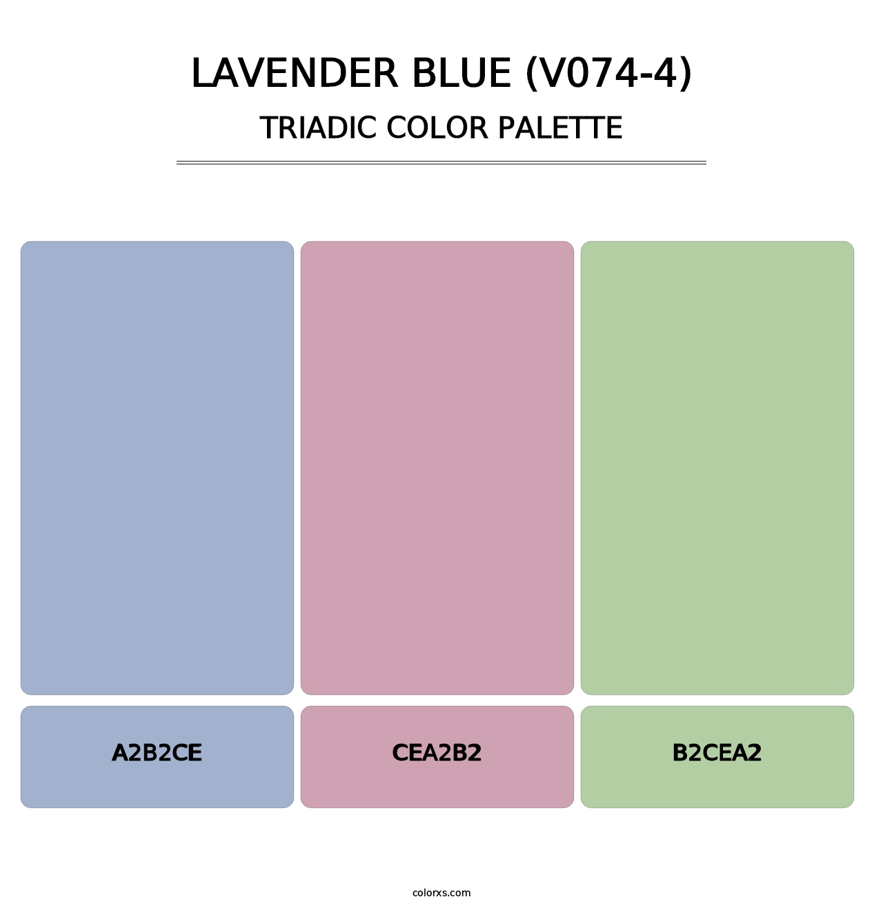 Lavender Blue (V074-4) - Triadic Color Palette