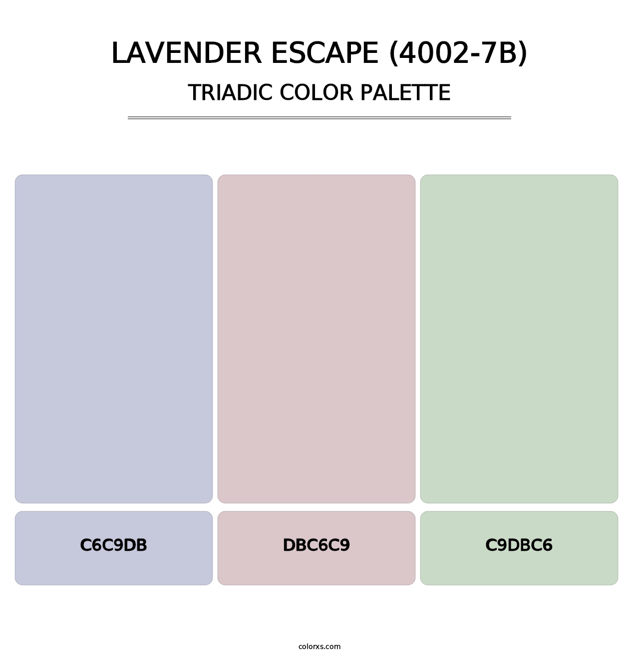 Lavender Escape (4002-7B) - Triadic Color Palette