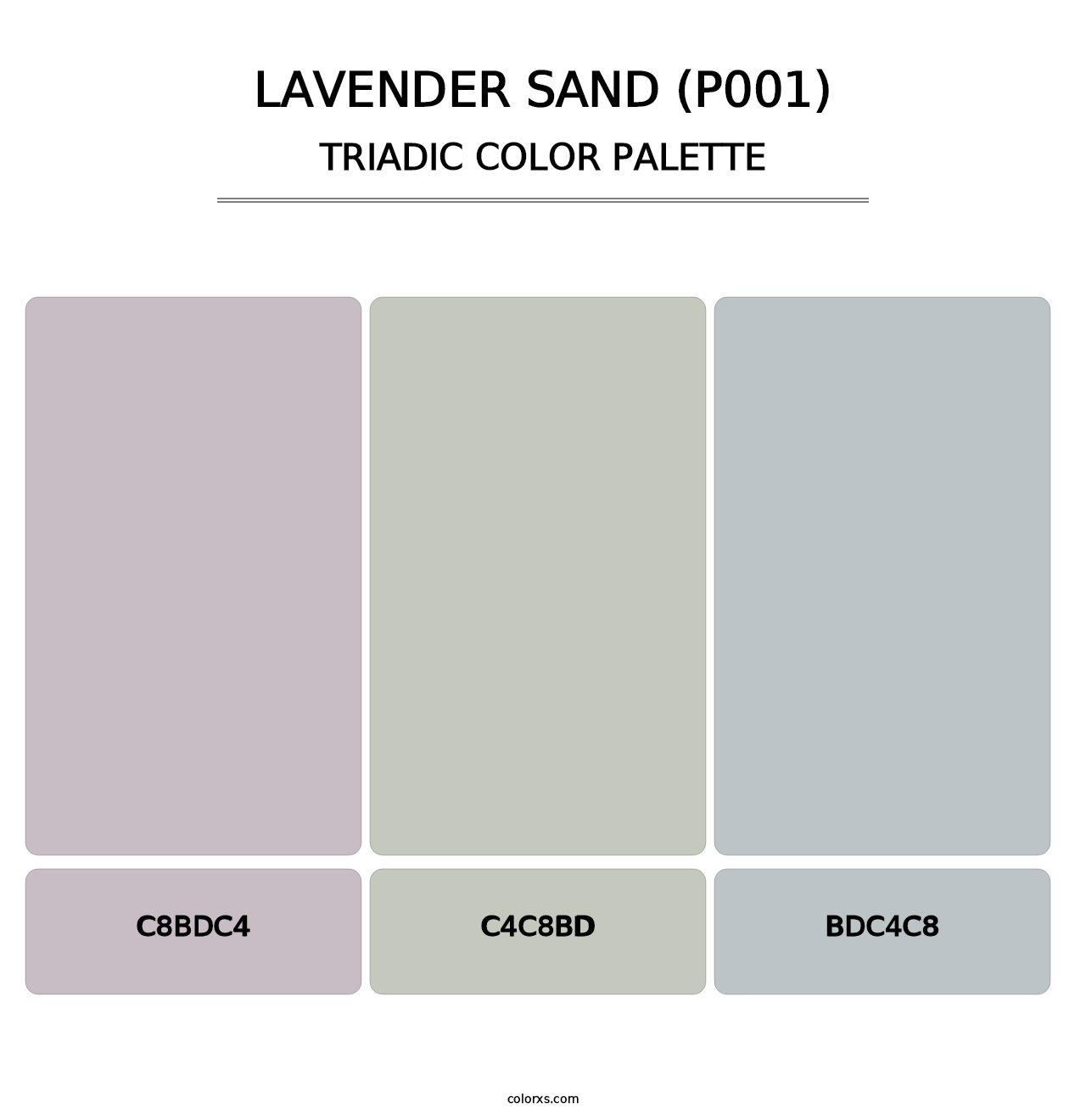 Lavender Sand (P001) - Triadic Color Palette