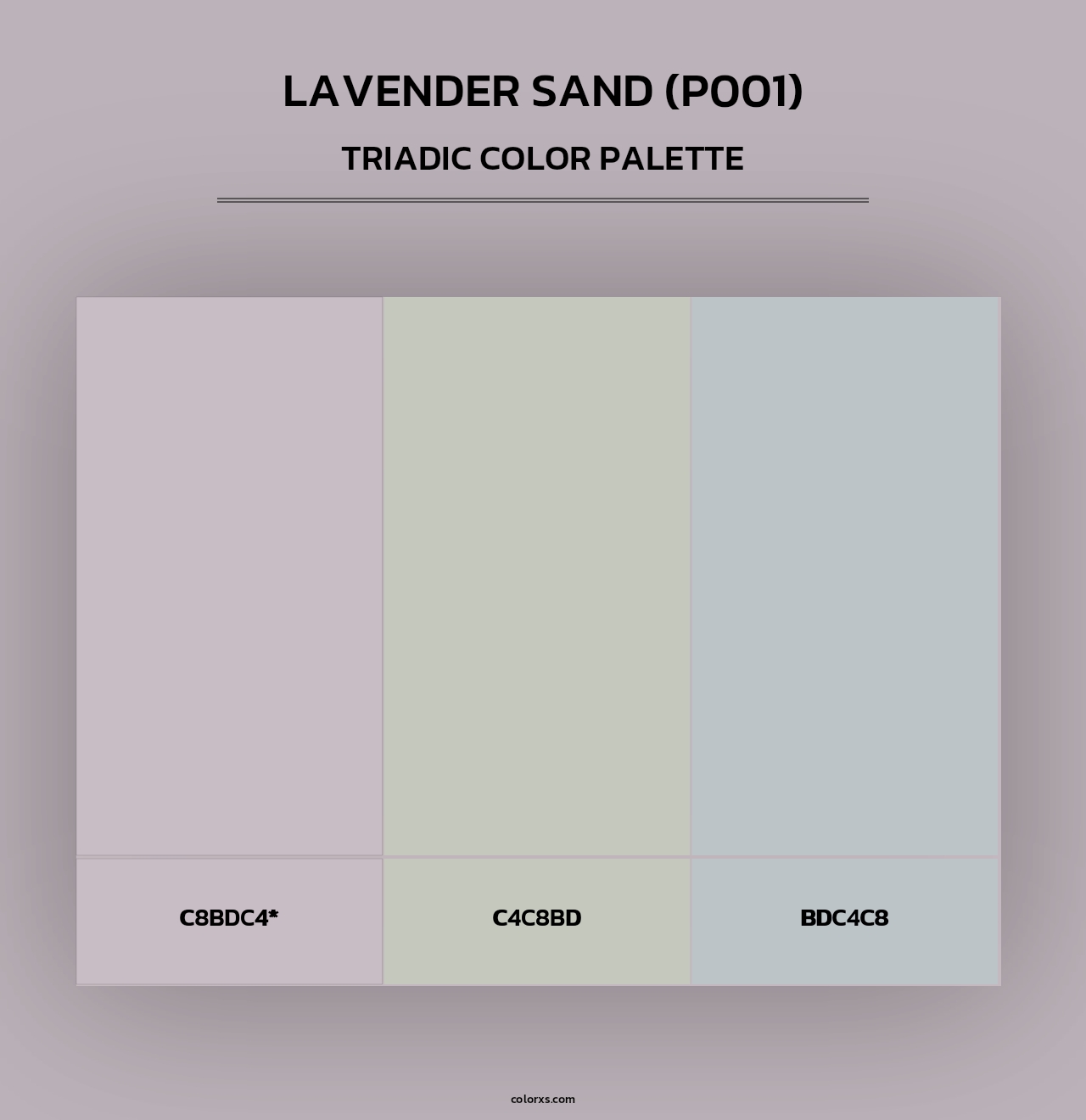 Lavender Sand (P001) - Triadic Color Palette