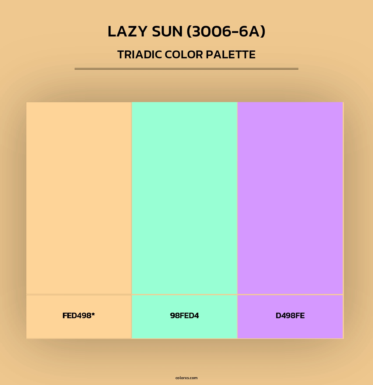 Lazy Sun (3006-6A) - Triadic Color Palette