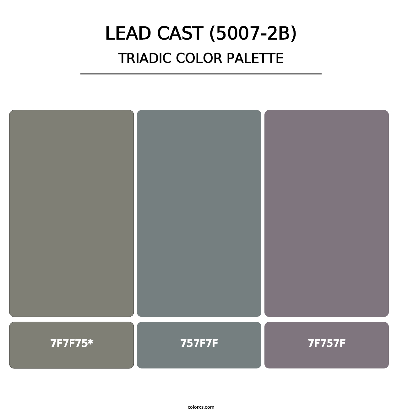 Lead Cast (5007-2B) - Triadic Color Palette