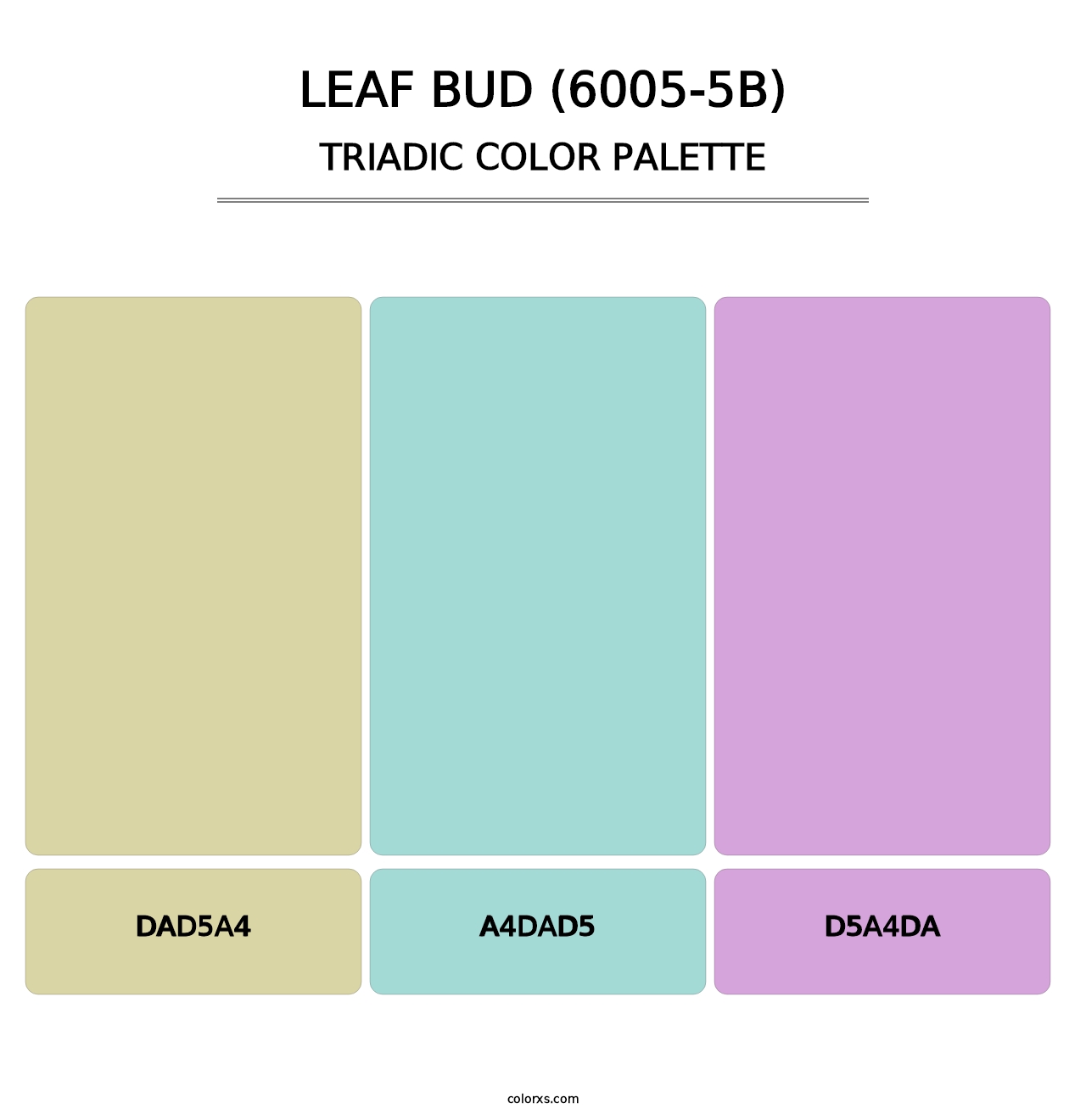 Leaf Bud (6005-5B) - Triadic Color Palette