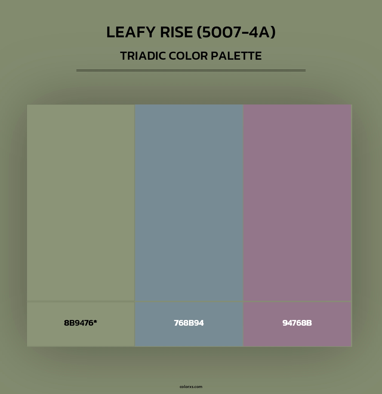 Leafy Rise (5007-4A) - Triadic Color Palette
