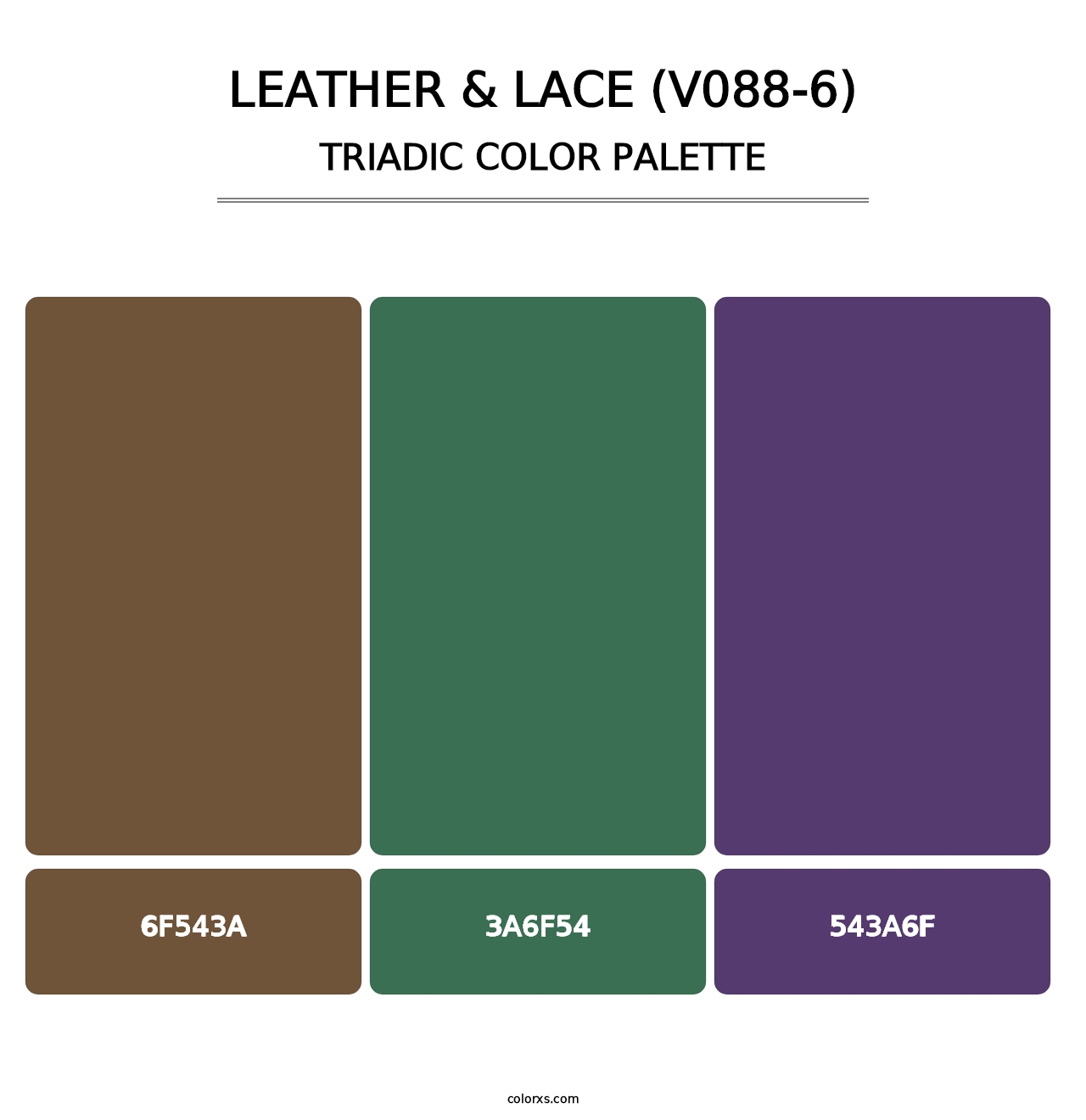 Leather & Lace (V088-6) - Triadic Color Palette